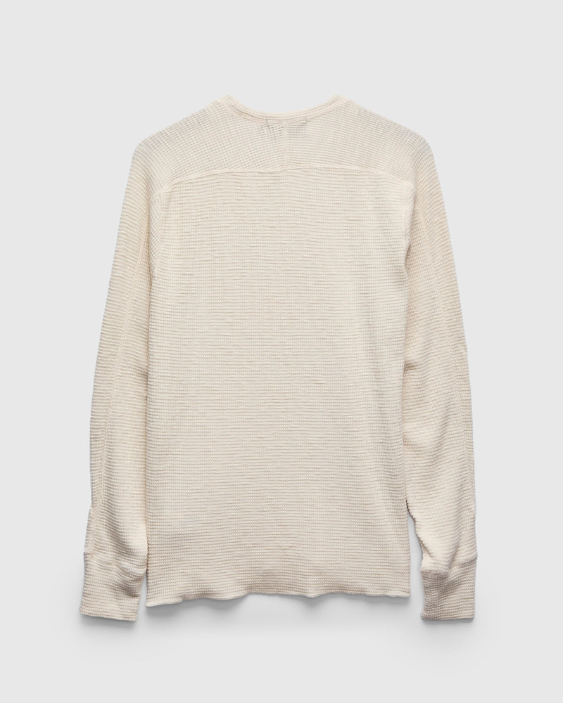 RRL by Ralph Lauren Waffle-Knit Thermal Long-Sleeve in Paper White outlook