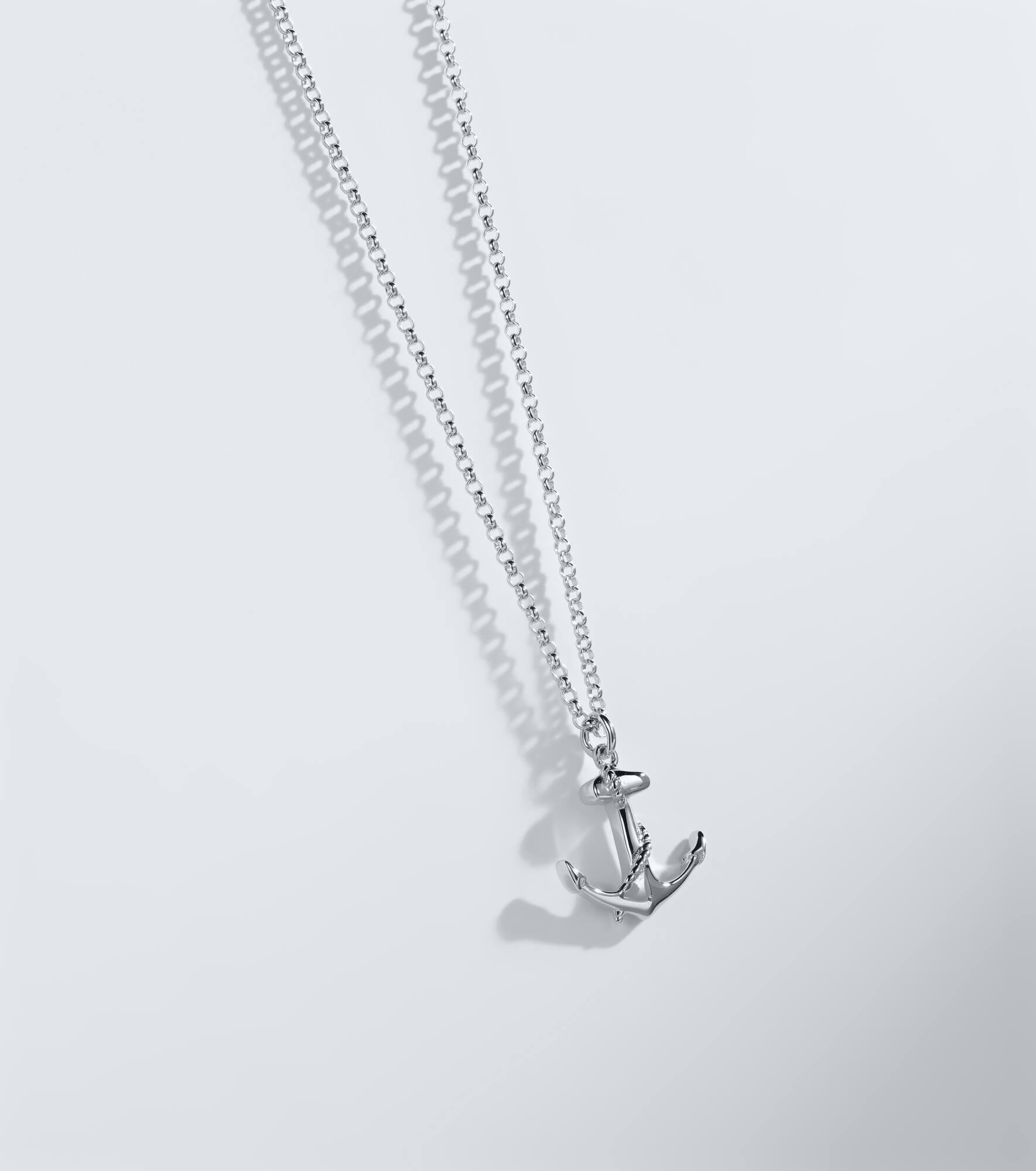 Anchor Lock Small sterling silver chain necklace - 4