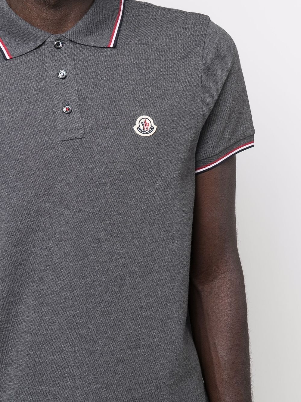 piqué logo-patch polo shirt - 5