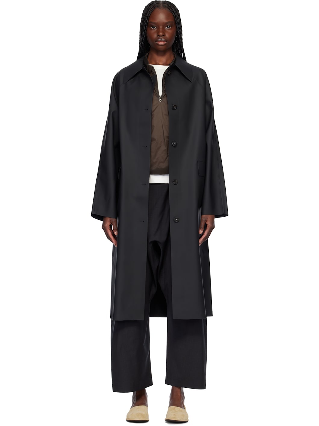 Black Original Below Rubber Coat - 1