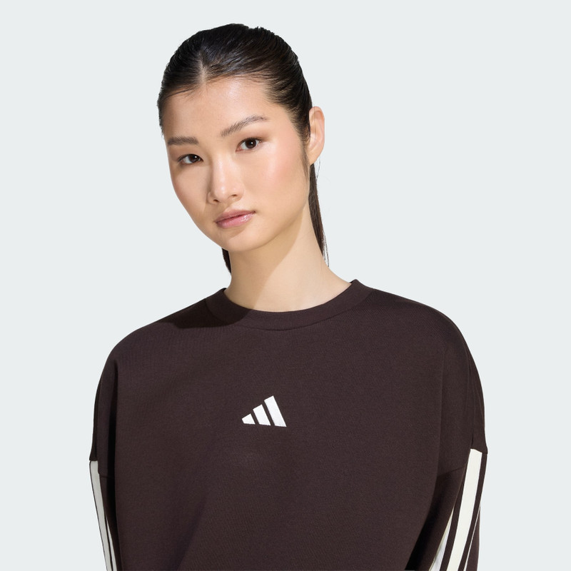 Essentials 3-Stripes Fleece Sweatshirt 5
