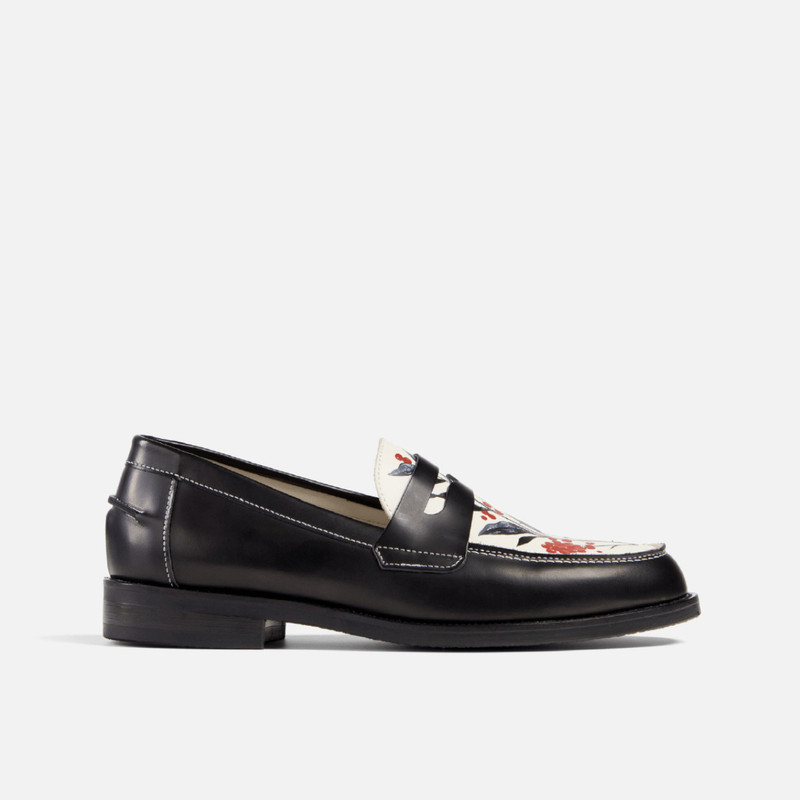 Wilde Hand-Painted Berry Penny Loafer - Women's - 1