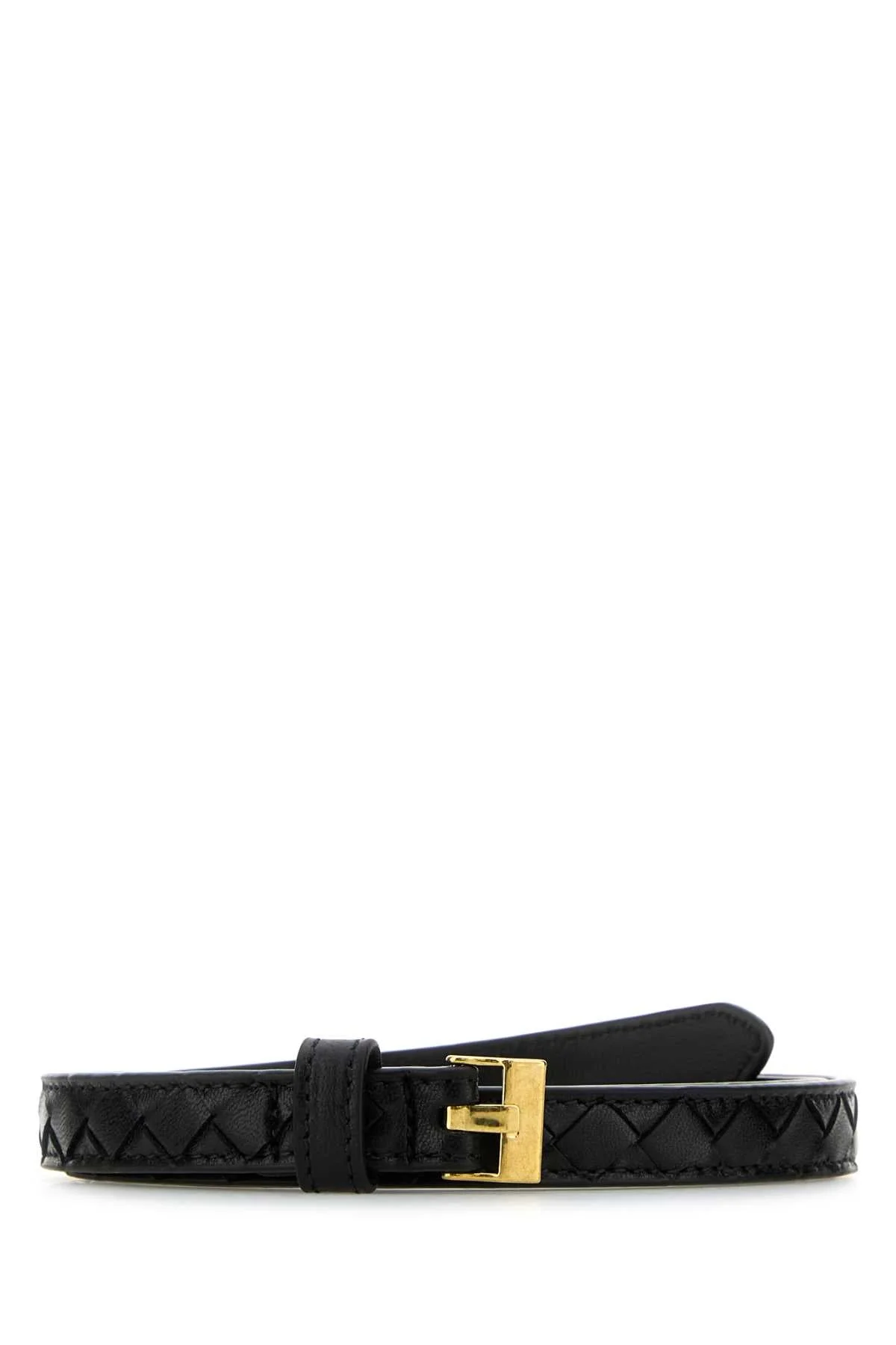 Bottega Veneta Women Black Nappa Leather Belt - 1