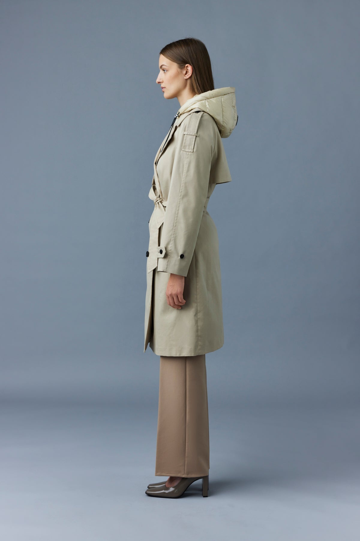 TRISHA 2-In-1 trench coat with hooded bib - 3