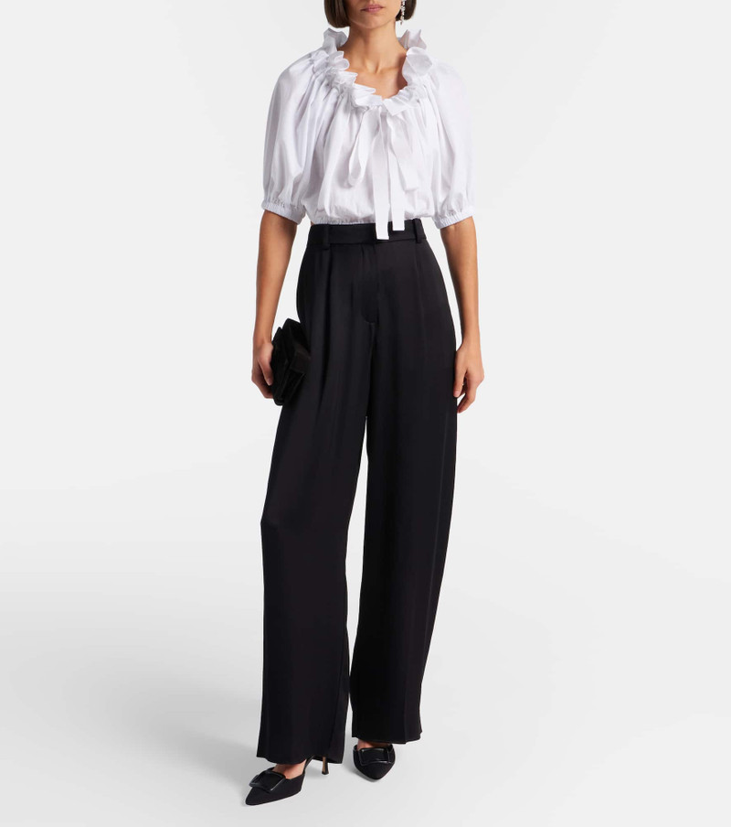 PATOU Ruffled cropped cotton top outlook