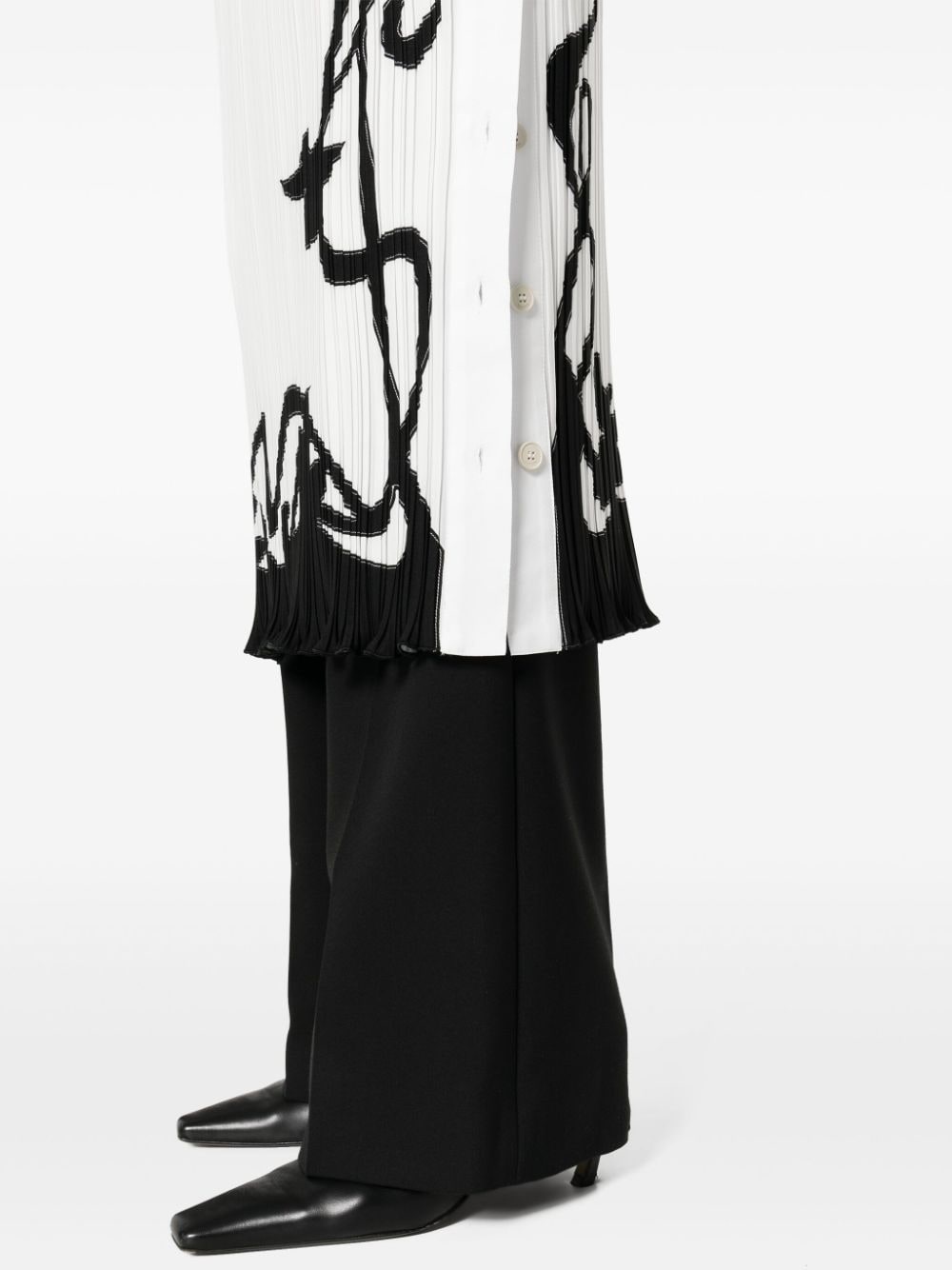 plissÃ©-effect midi dress - 5