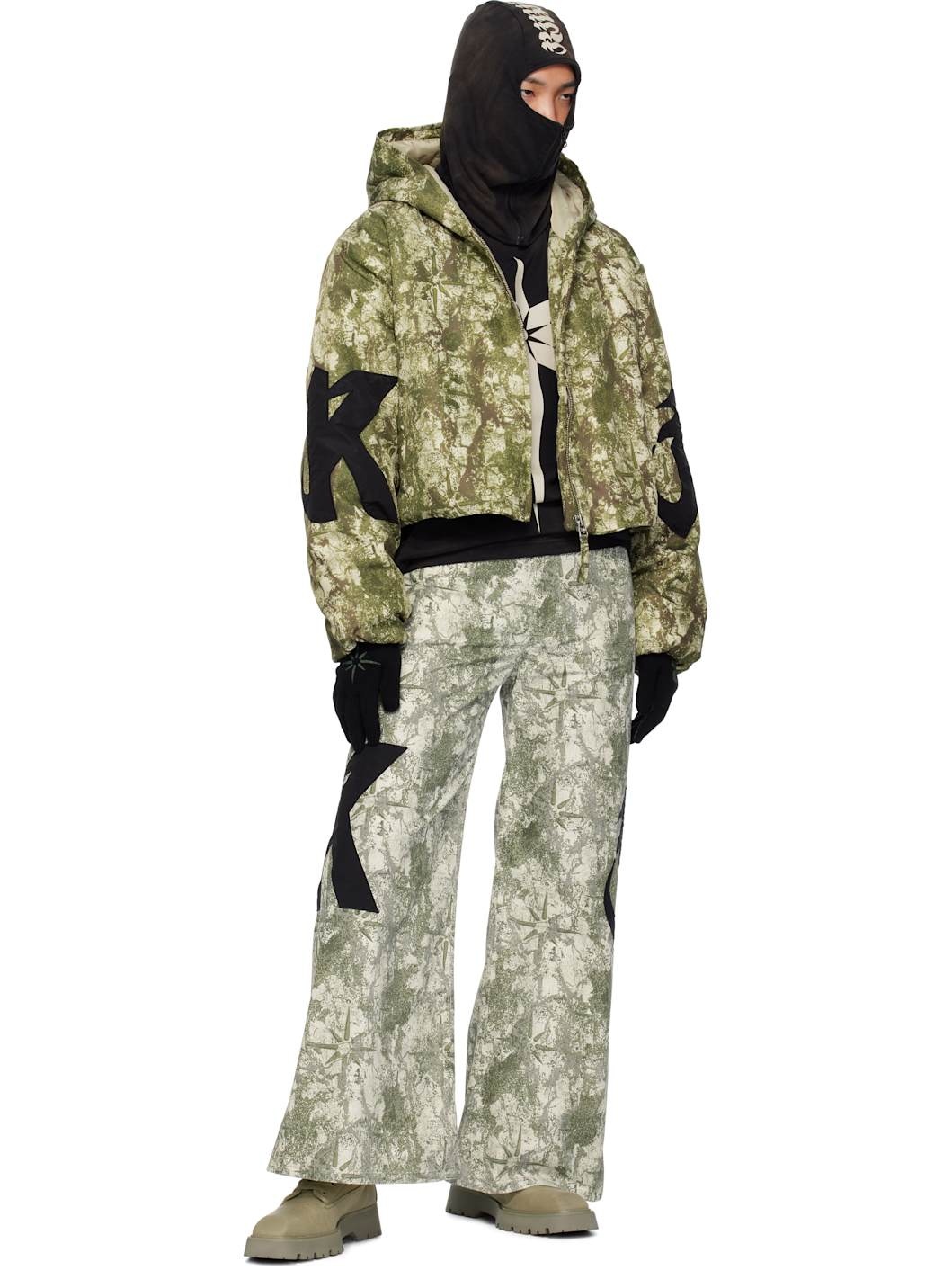 Green 'Right To Fail' Oversized Trousers - 4