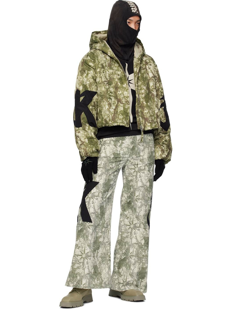 KUSIKOHC Green 'Right To Fail' Oversized Trousers outlook