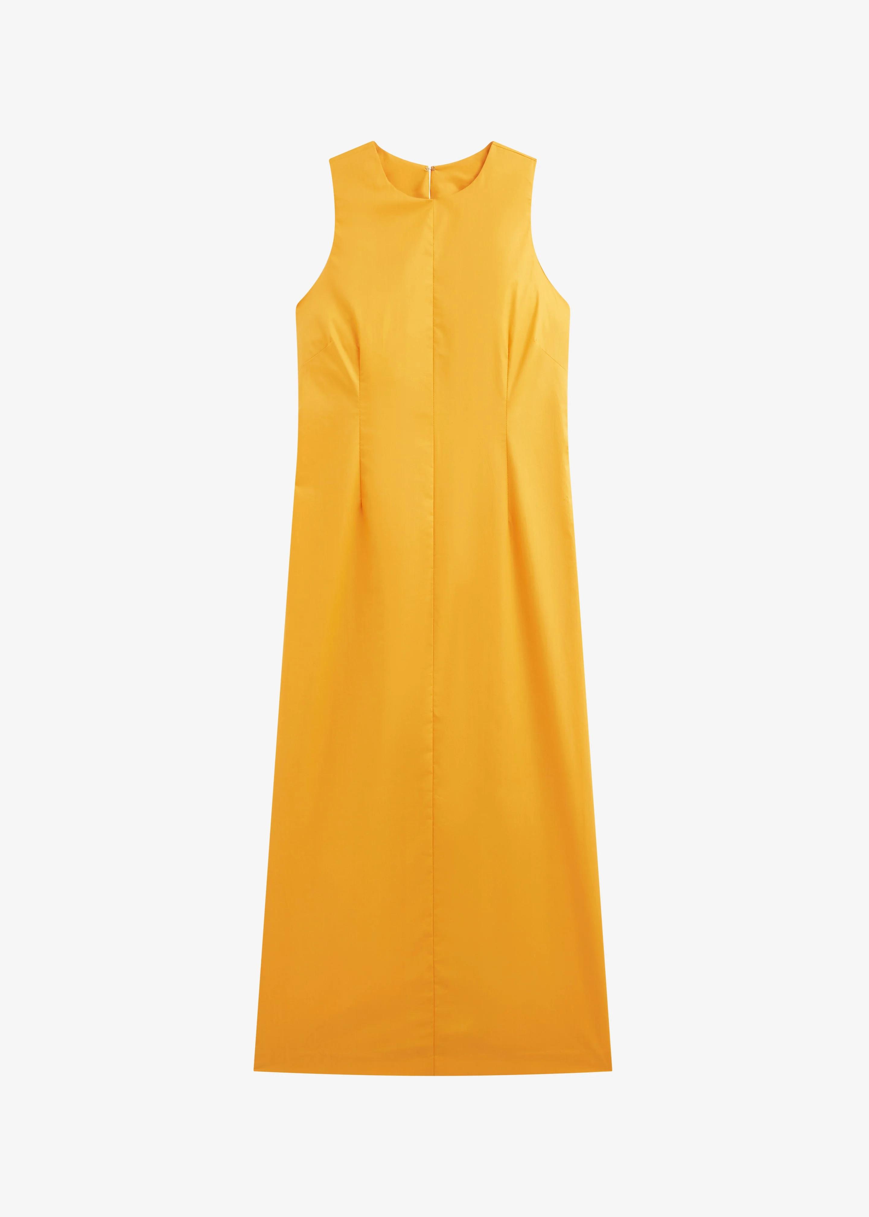 Carinola Poplin Open Back Midi Dress - Orange - 1