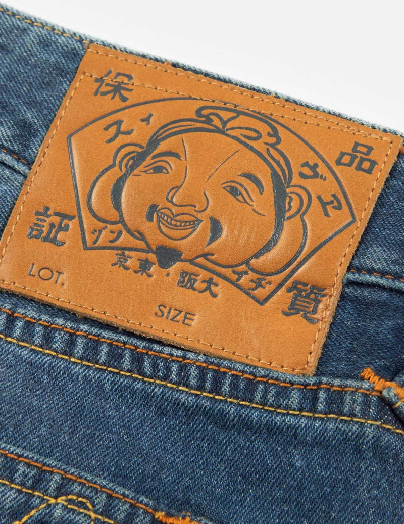 STENCIL GODHEAD DISCHARGED PRINT CROPPED-FIT JEANS #2027 10