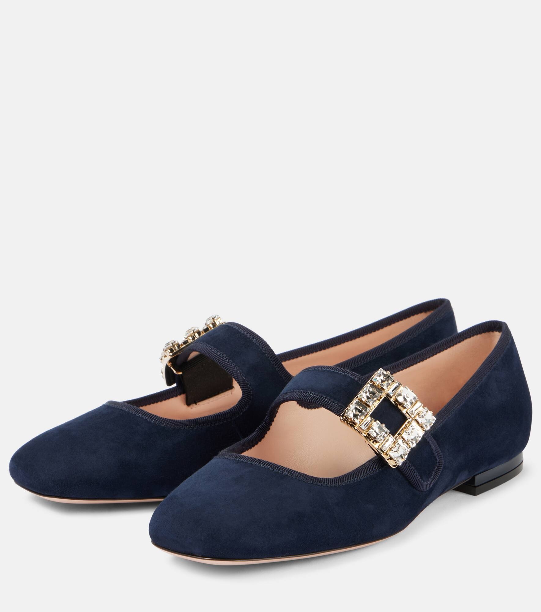 Très Vivier suede Mary Jane flats - 5