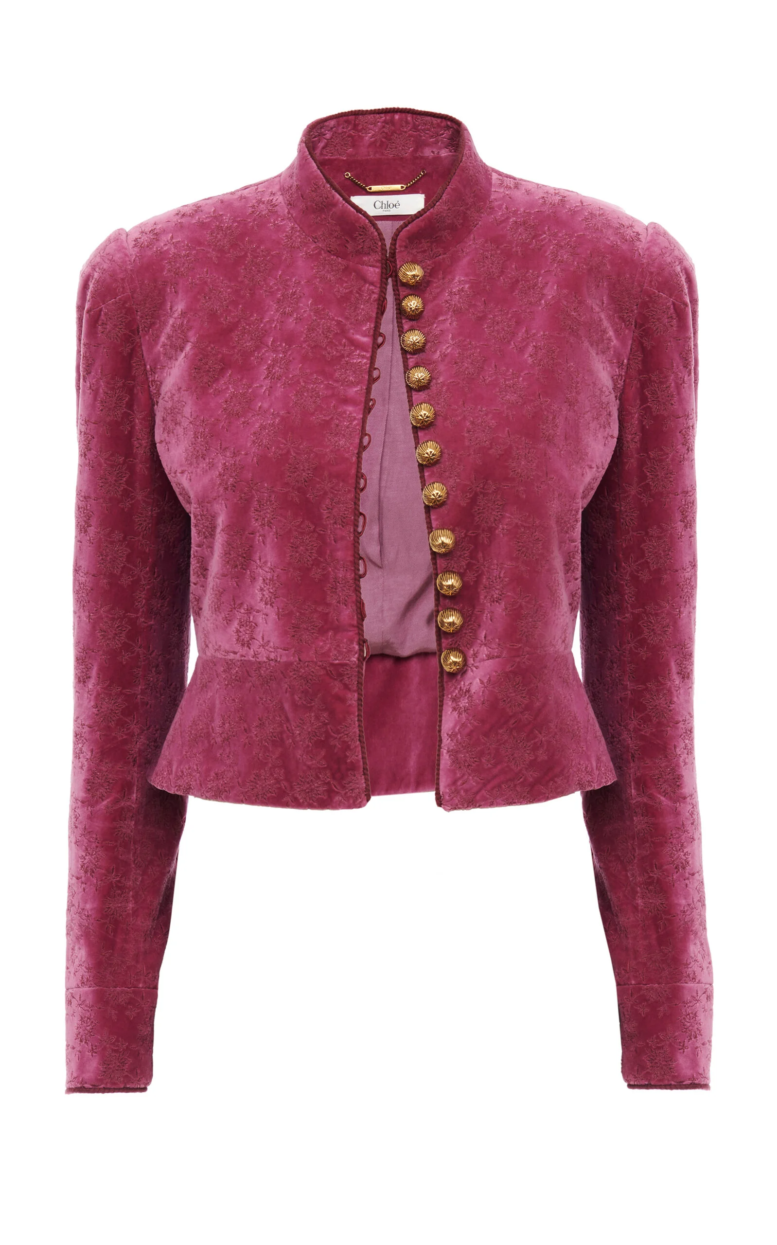 Cotton Velvet Jacket purple - 1