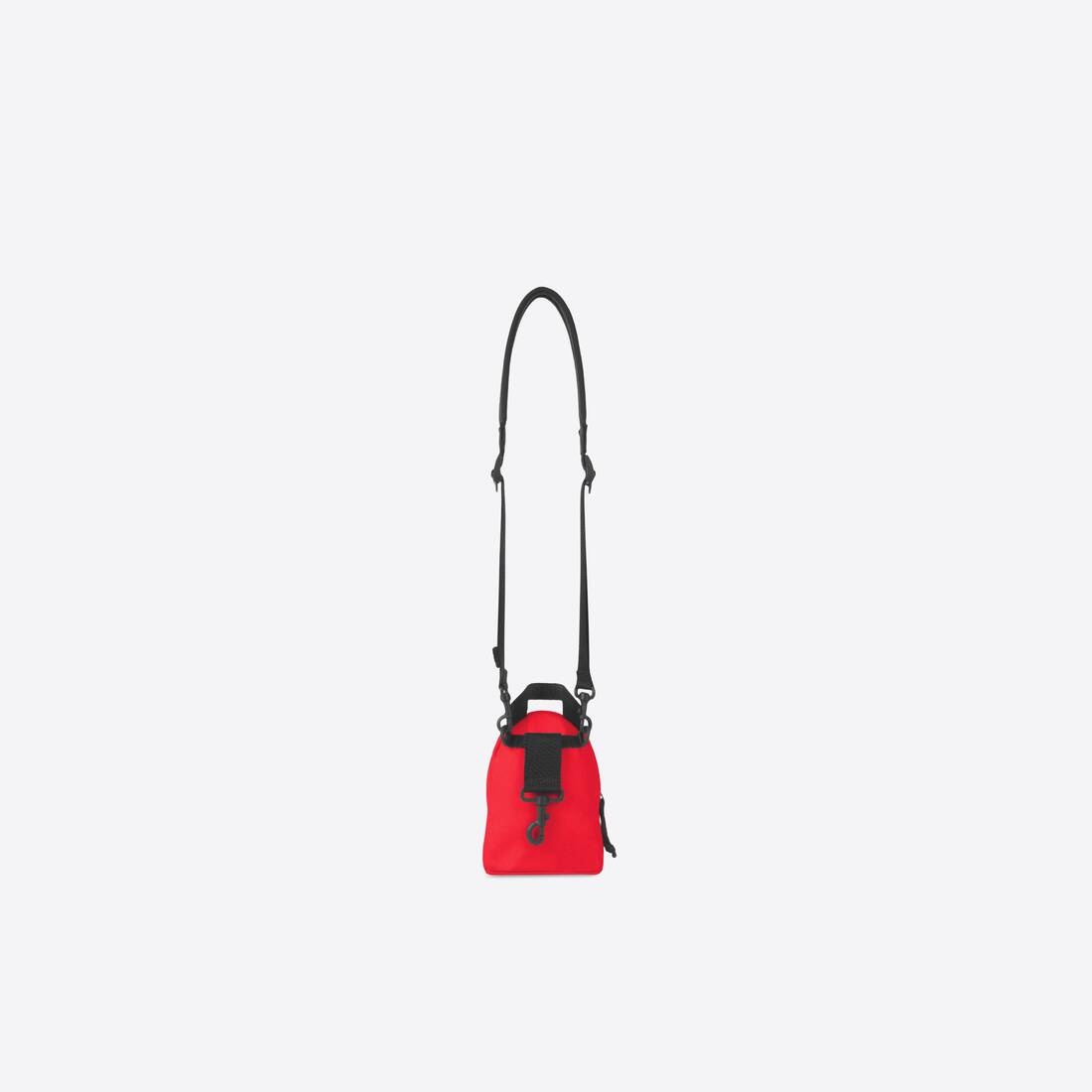 Men's Oversized Mini Backpack in Bright Red - 6