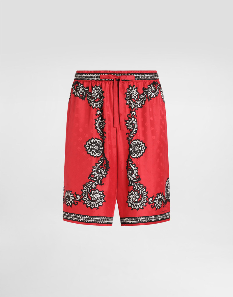Bandanna-print silk shorts - 1