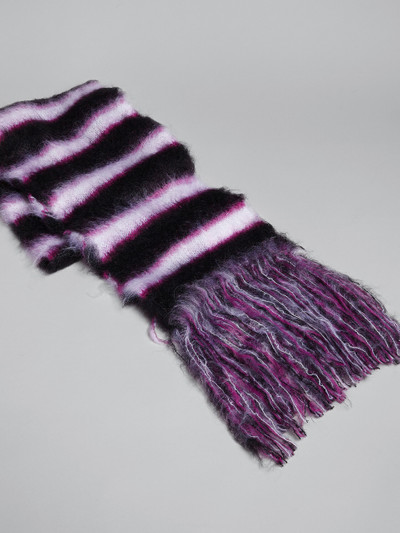 Marni BLACK STRIPED MOHAIR AND WOOL SCARF outlook