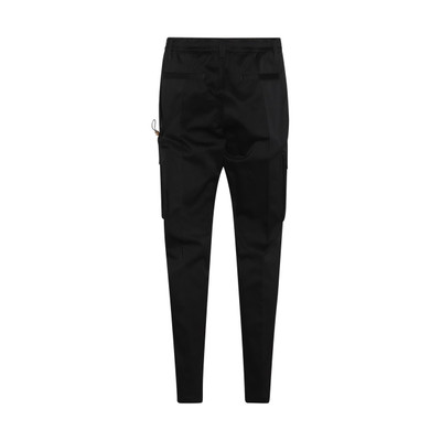 VERSACE black cotton cargo trousers outlook