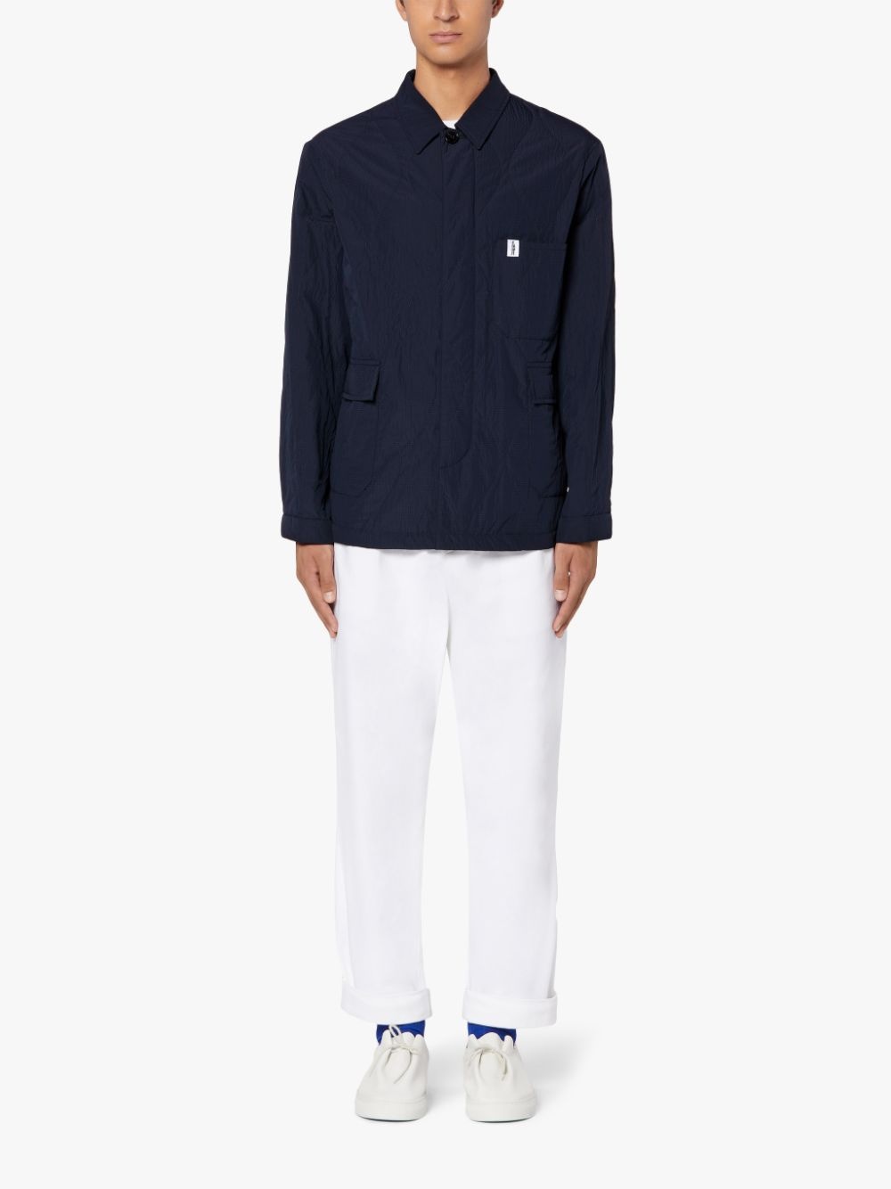 SEESUCKER CHORE NAVY QUILTED JACKET | GQM-215 - 2