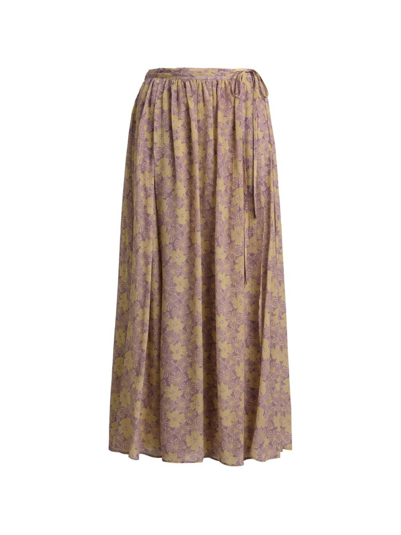 floral-print crinkled skirt 1