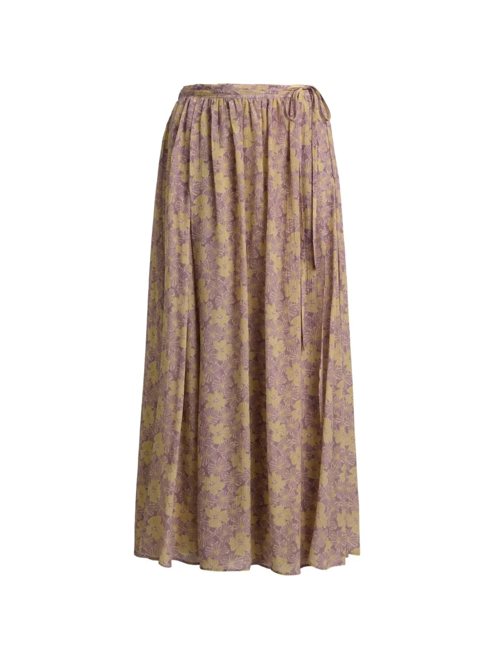 floral-print crinkled skirt - 1