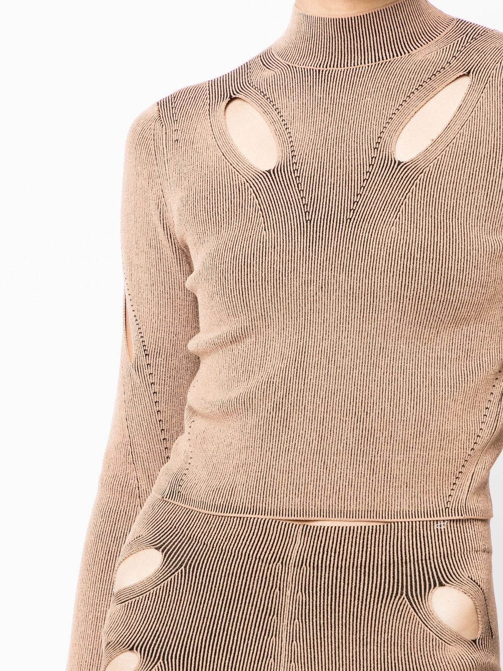 cut-out detail long-sleeved jumper - 6