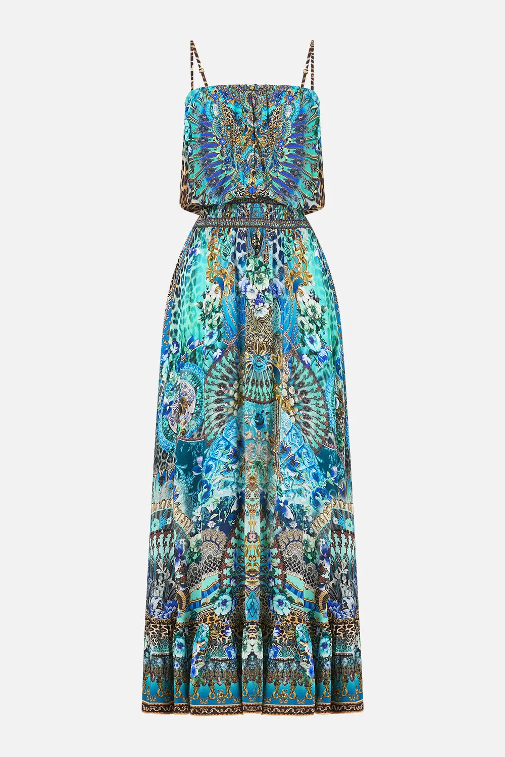 SHIRRED WAIST LONG DRESS FLAMENCO EUPHORIA - 1