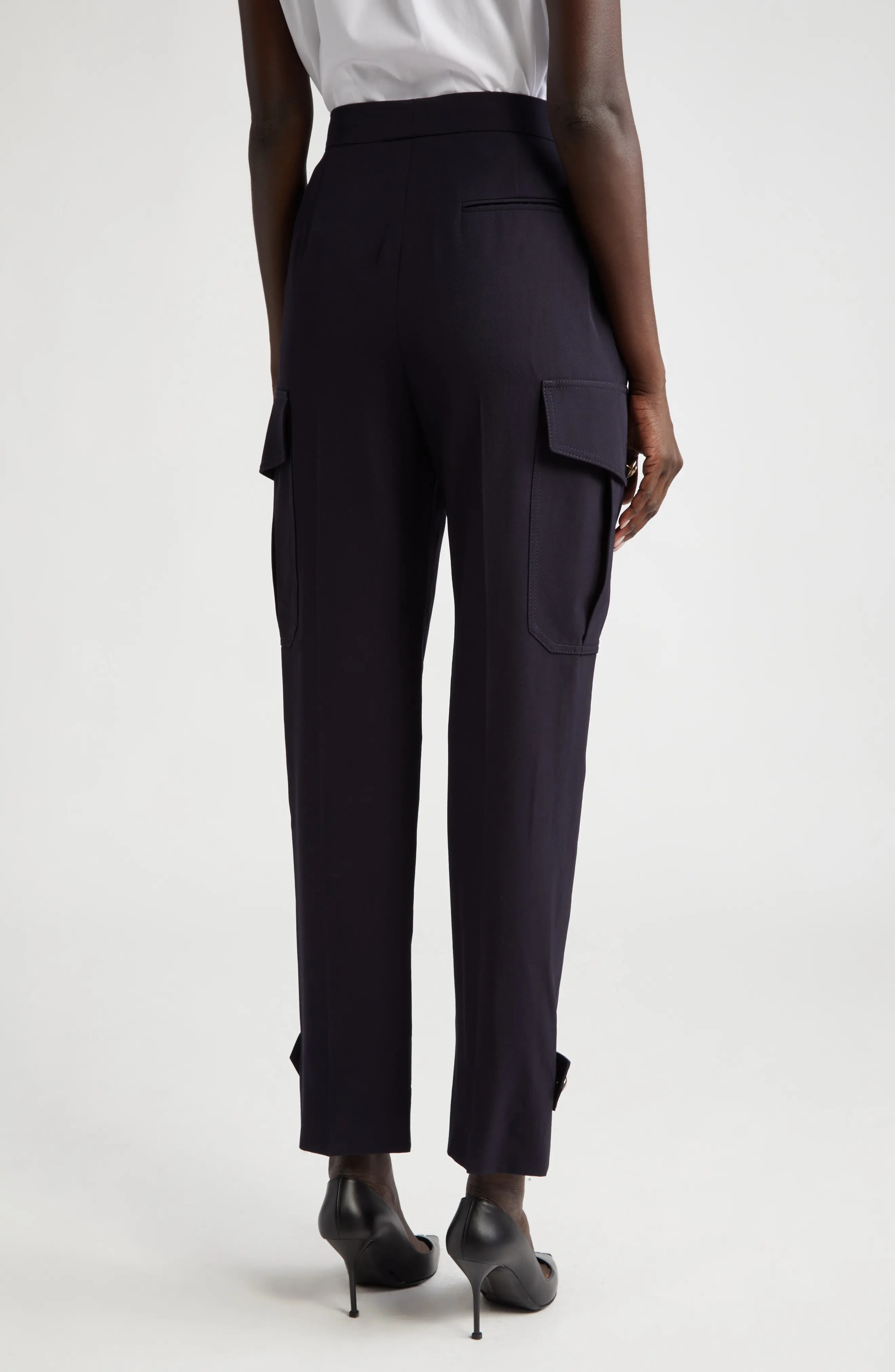 Alexander McQueen Wool Blend Military Trousers | nordstrom