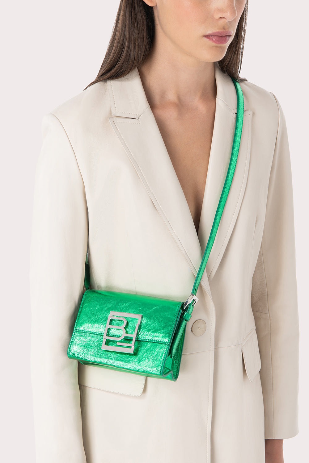 Fran Clover Green Metallic Leather - 2