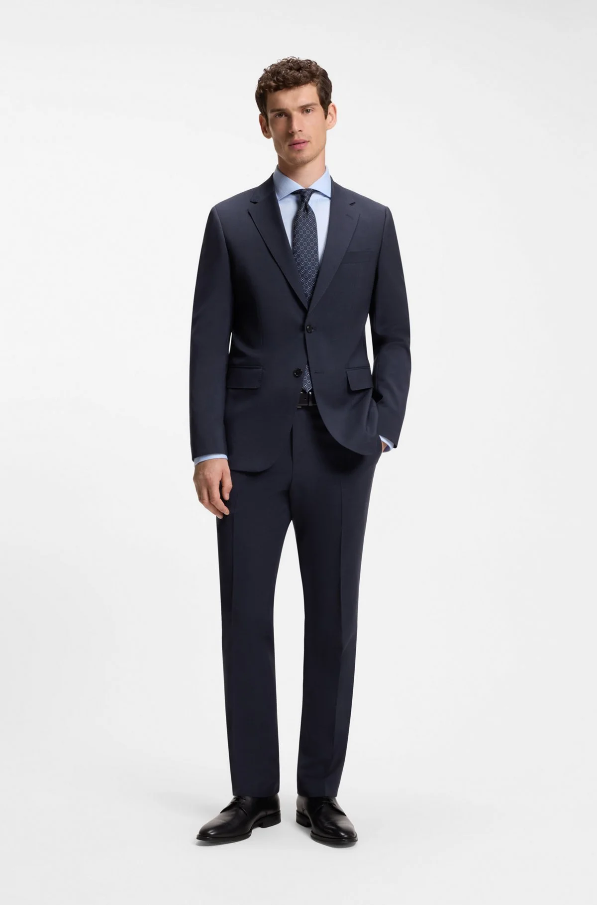 TWO-PIECE SLIM-FIT SUIT IN VIRGIN WOOL - 1