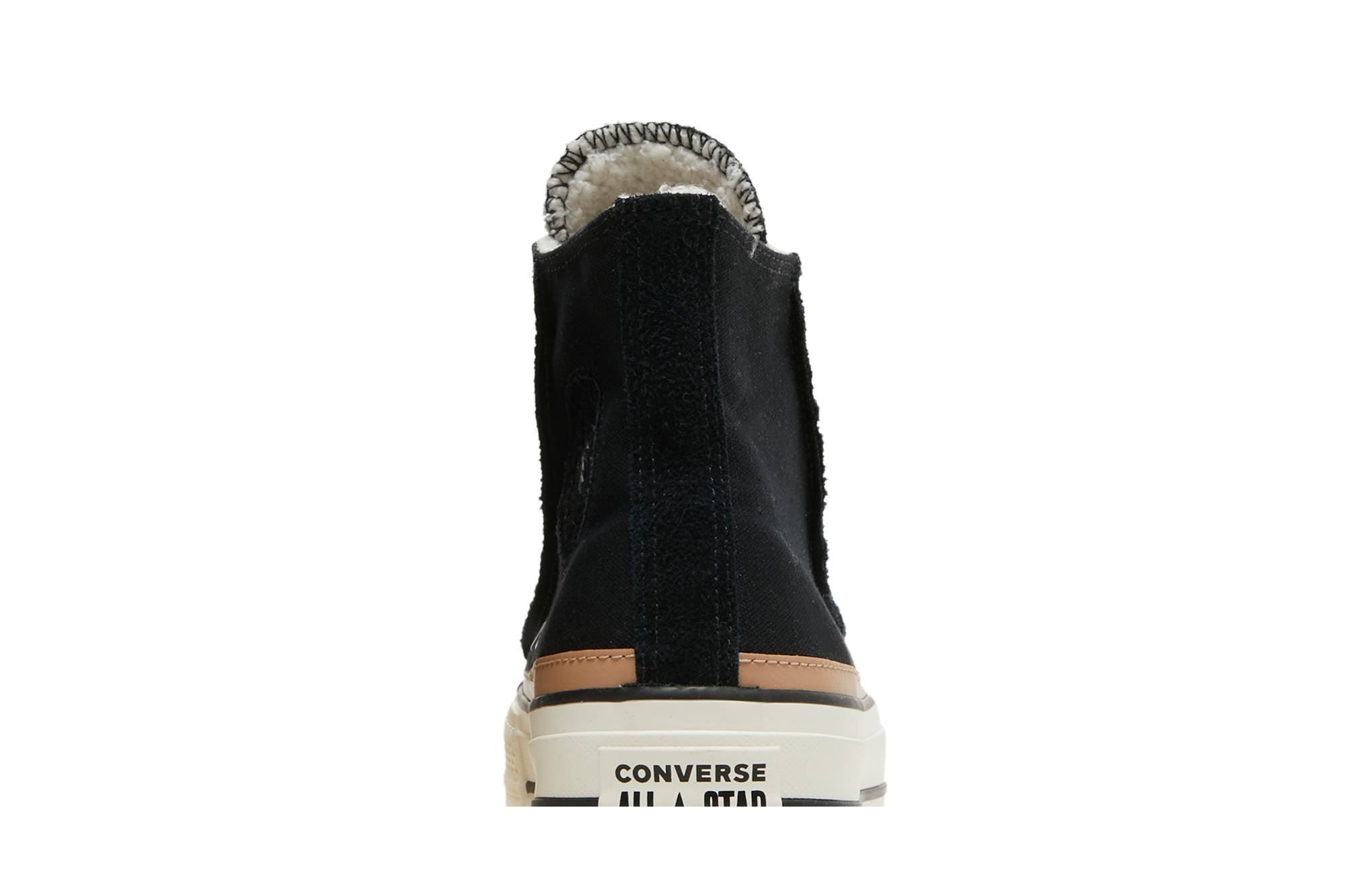 Wmns Chuck Taylor All Star Raw Edge Platform High 'Black Champagne Tan' - 7