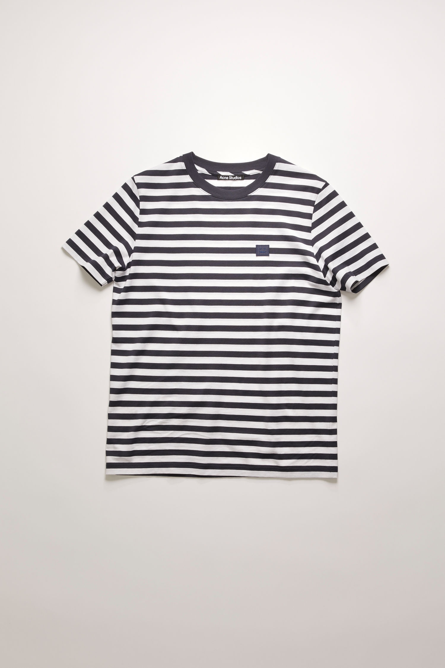 Slim fit striped t-shirt navy blue - 1