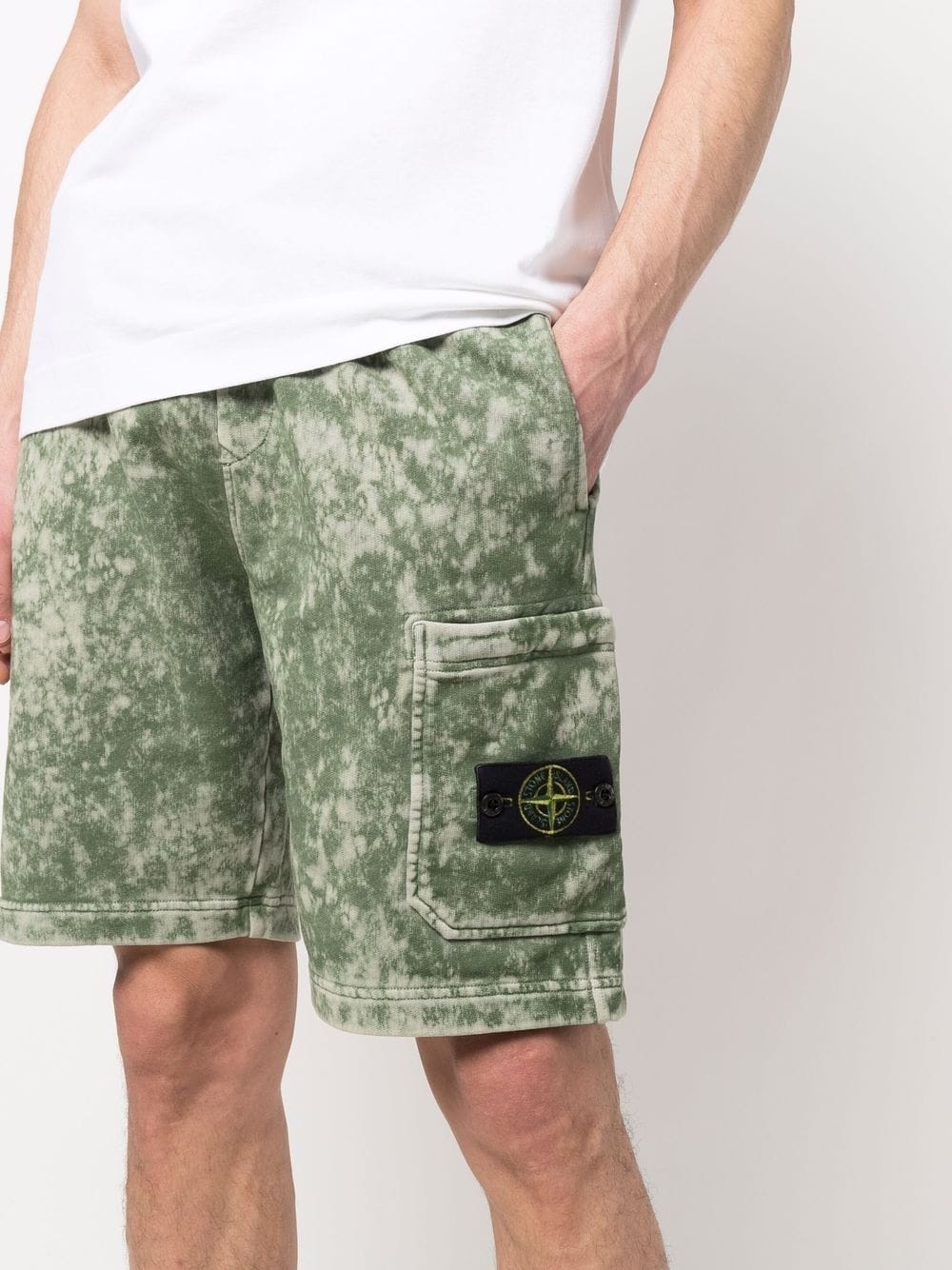 stone-wash track shorts - 5