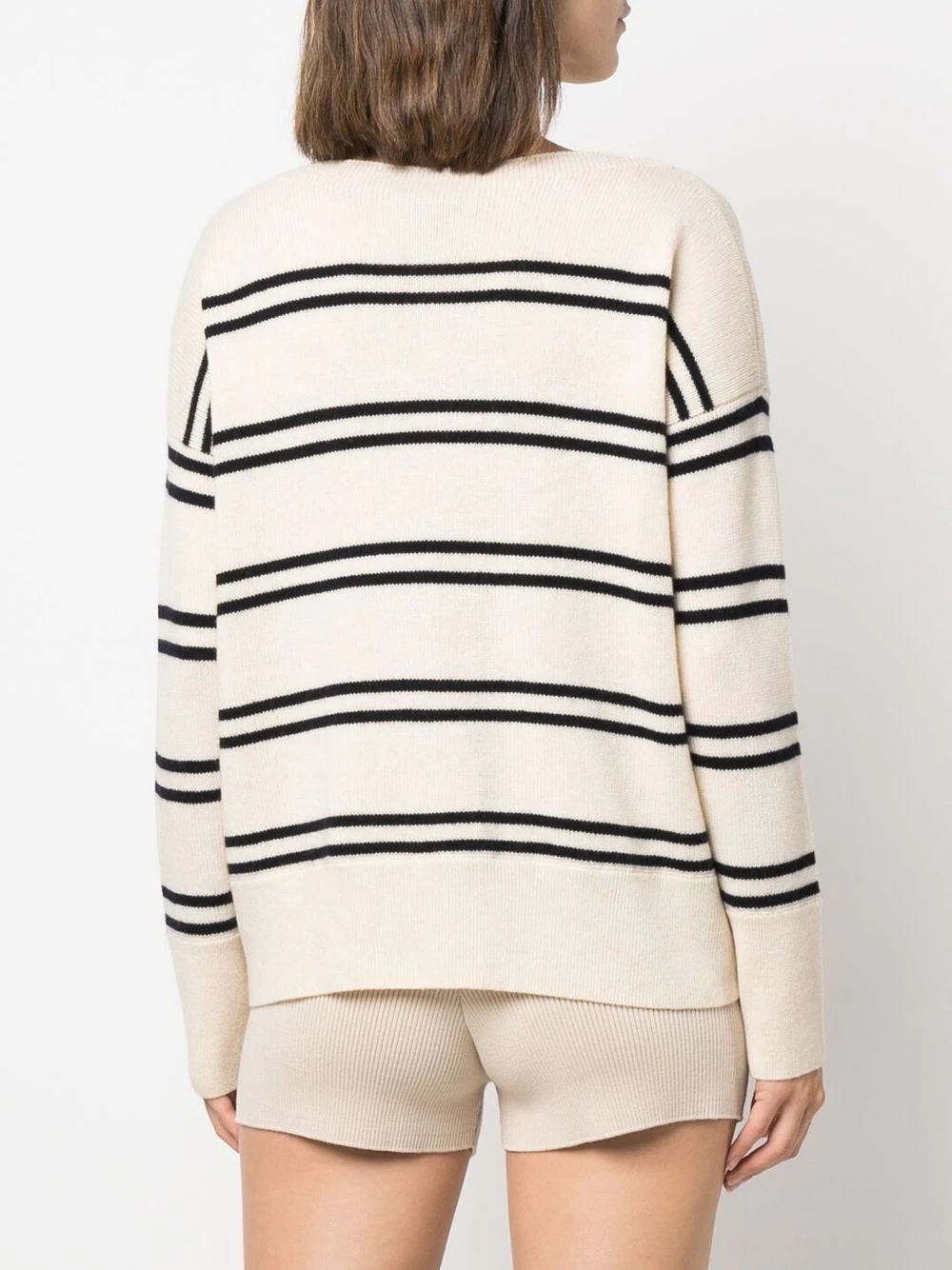 striped crew-neck jumper - 4
