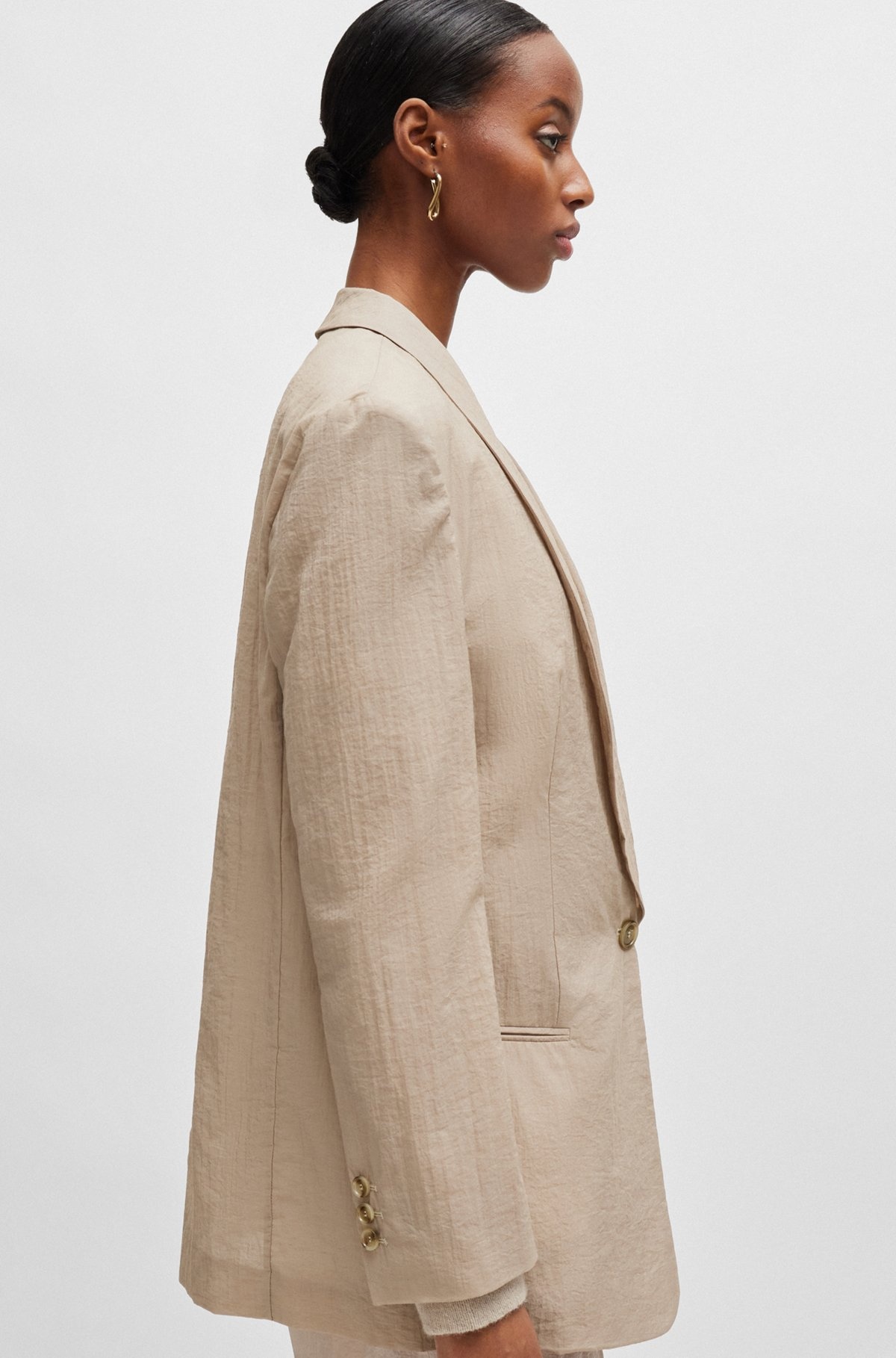 SINGLE-BUTTON JACKET WITH SHAWL LAPELS - 6
