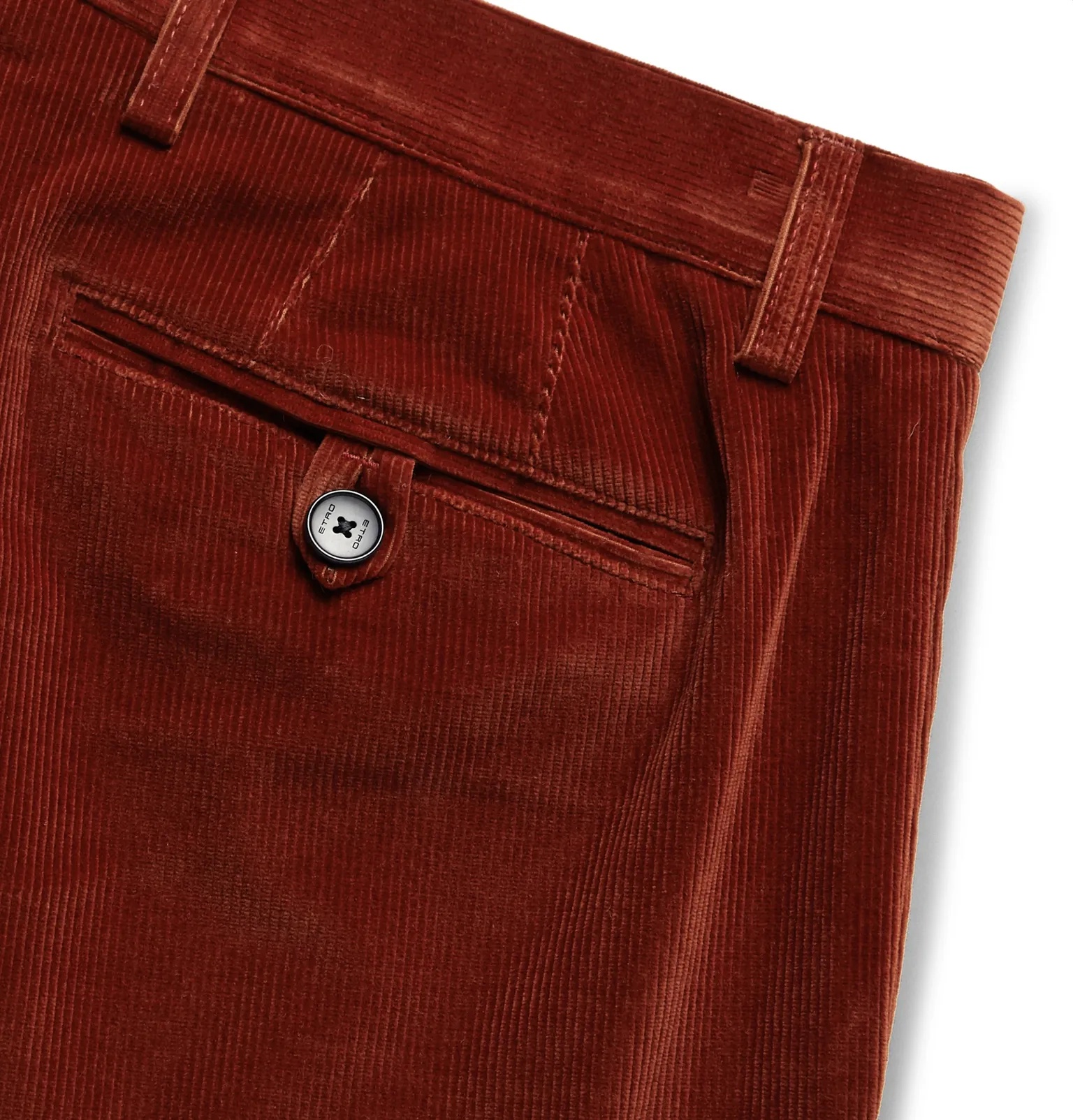 Slim-Fit Stretch-Cotton Corduroy Trousers - 5