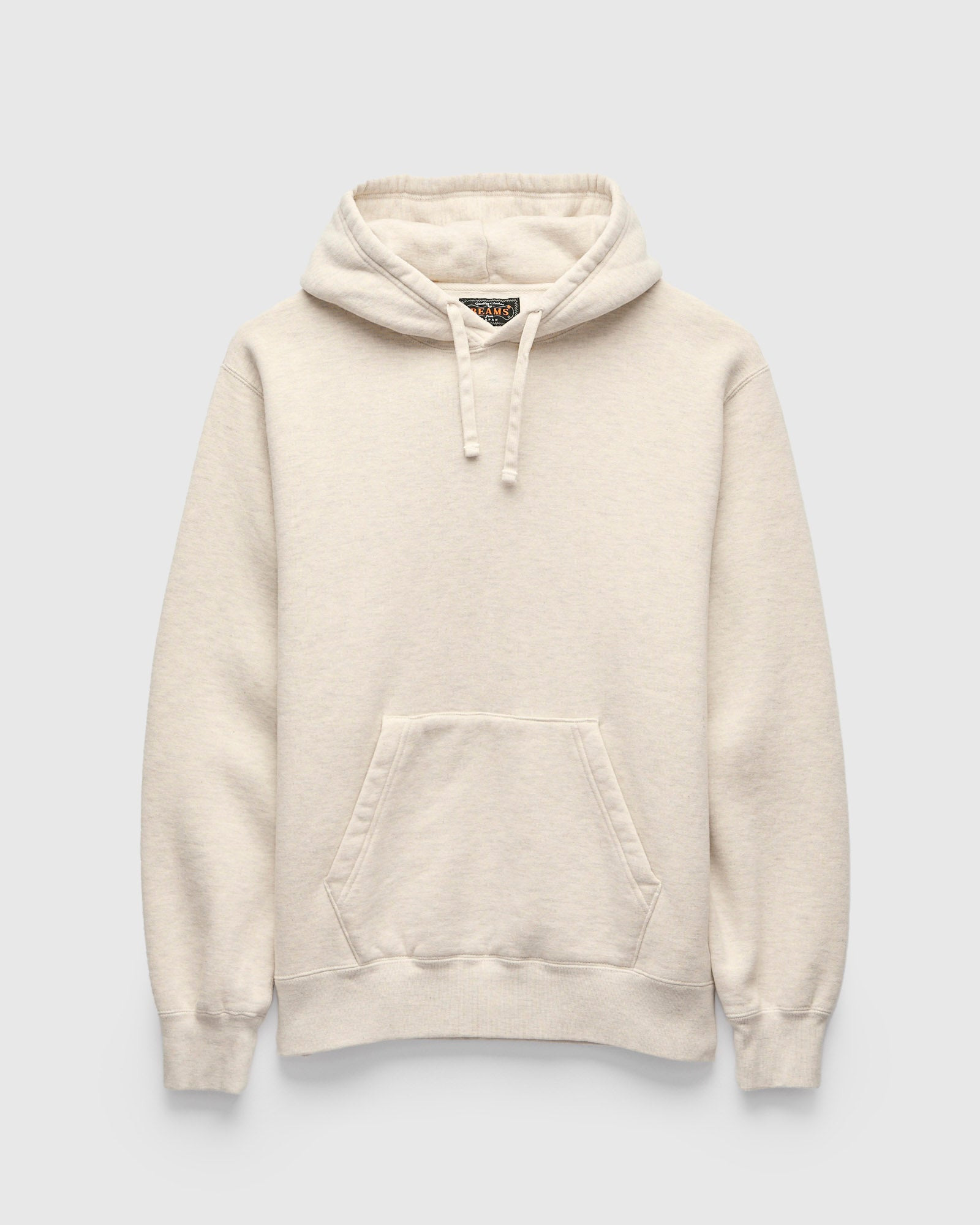 Azuma-Knit Fleece Pullover Hoodie in Oatmeal - 1