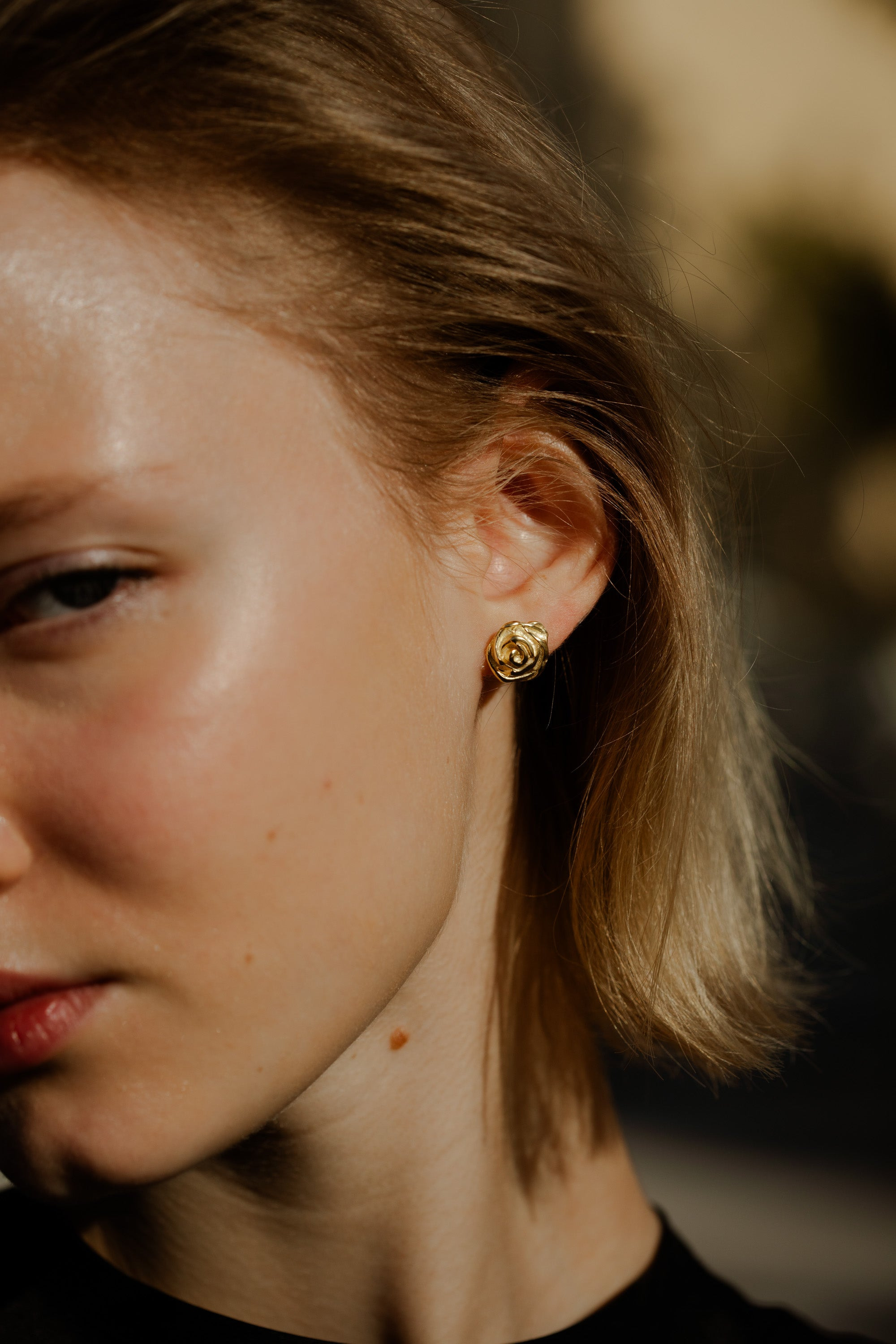 Tiny Rose Earrings - 4