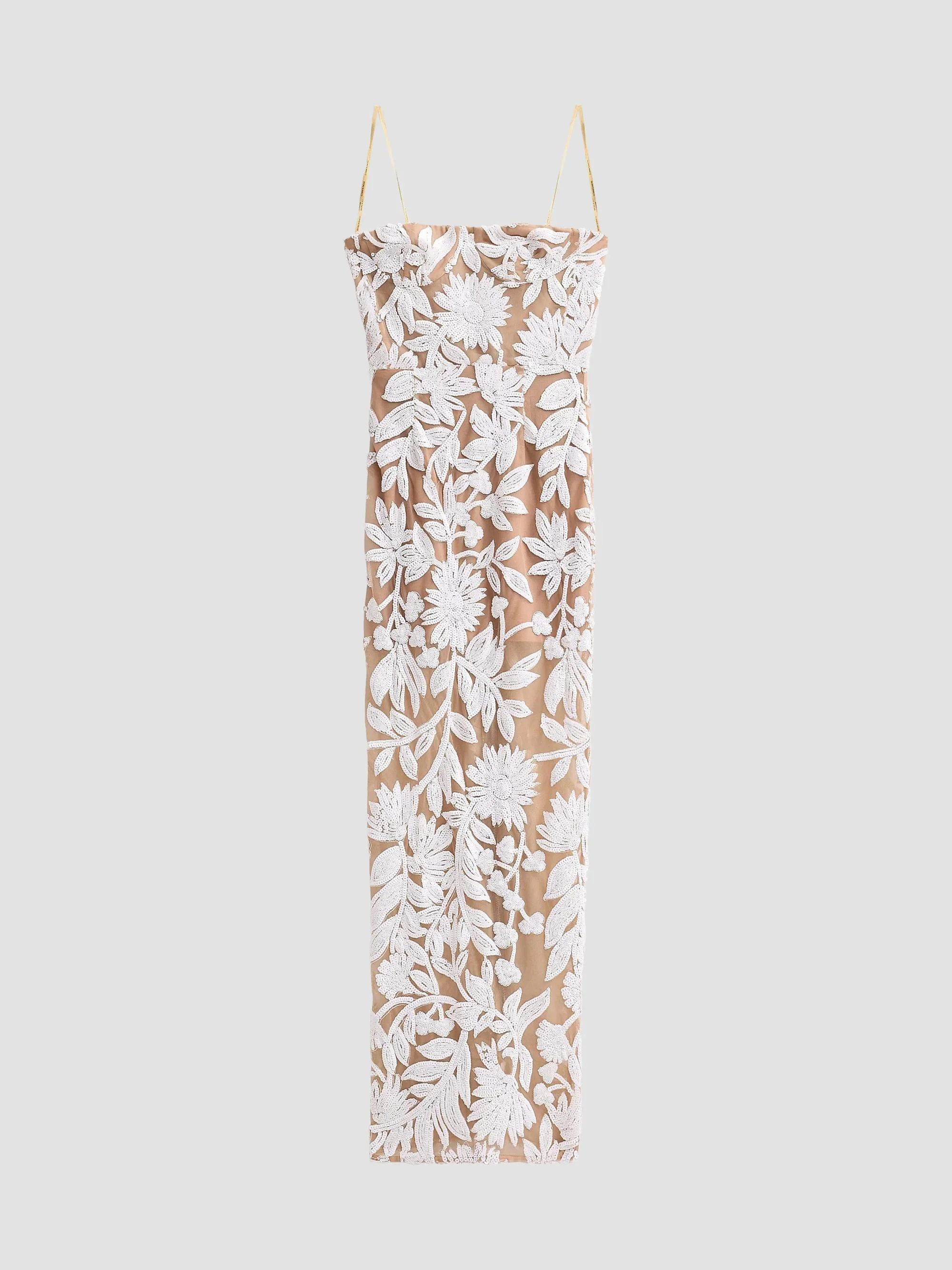 Women's Dahlia Strapless Maxi Dress - White Silver - 1