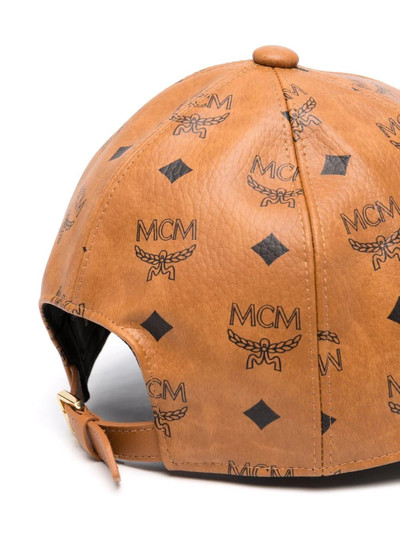 MCM faux-leather logo-print cap outlook