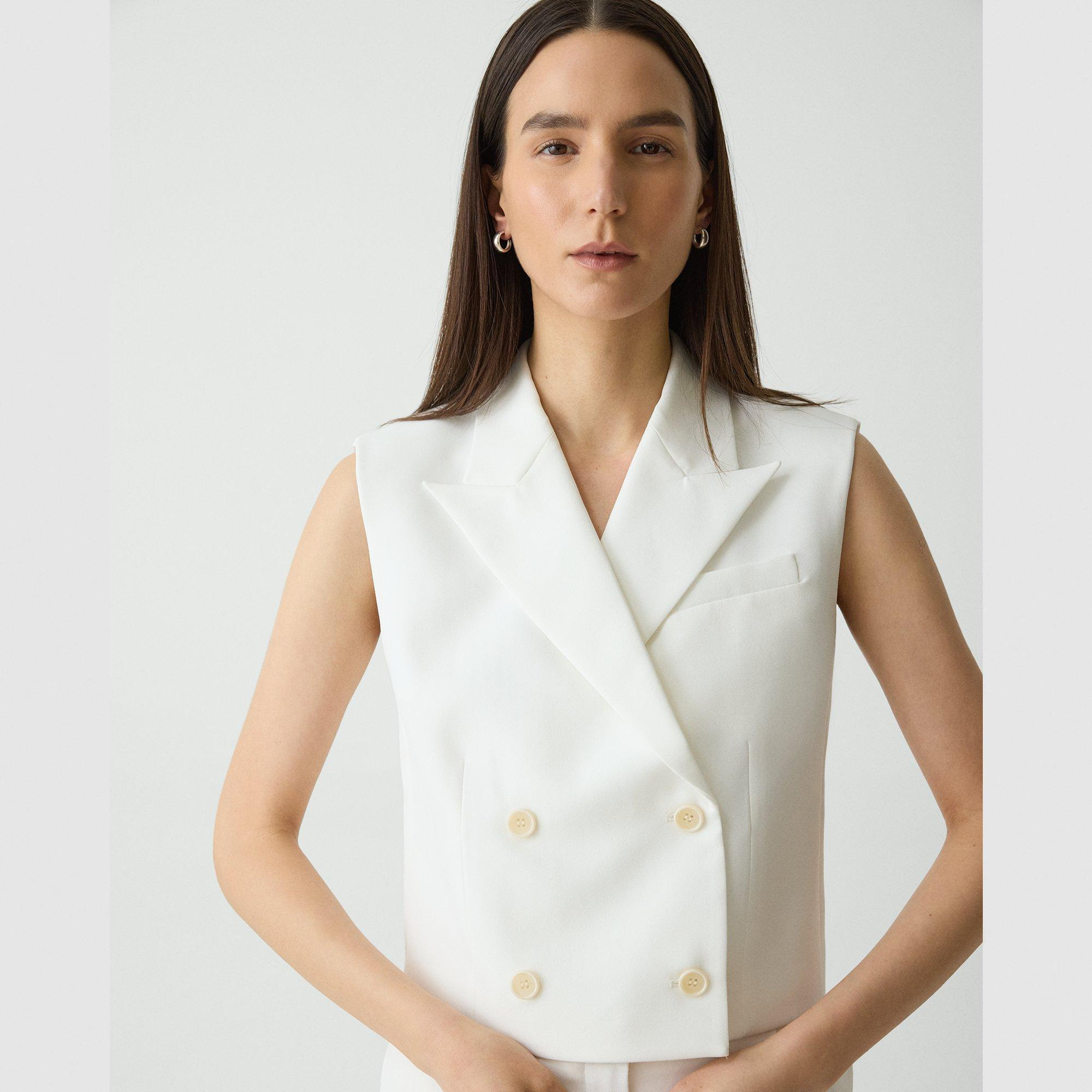 Double-Breasted Vest in City Twill - 5