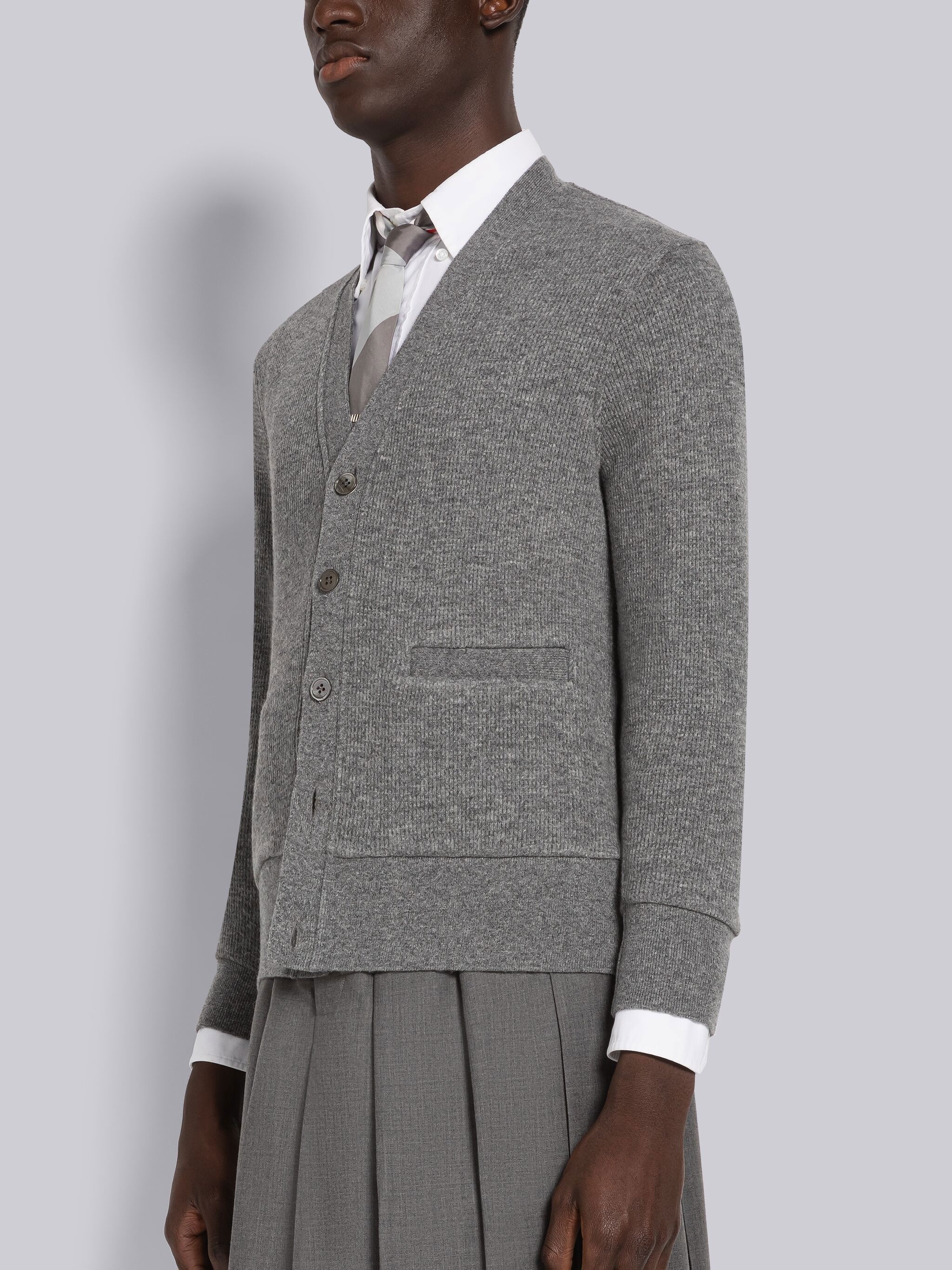 Cashmere Waffle Cardigan - 2