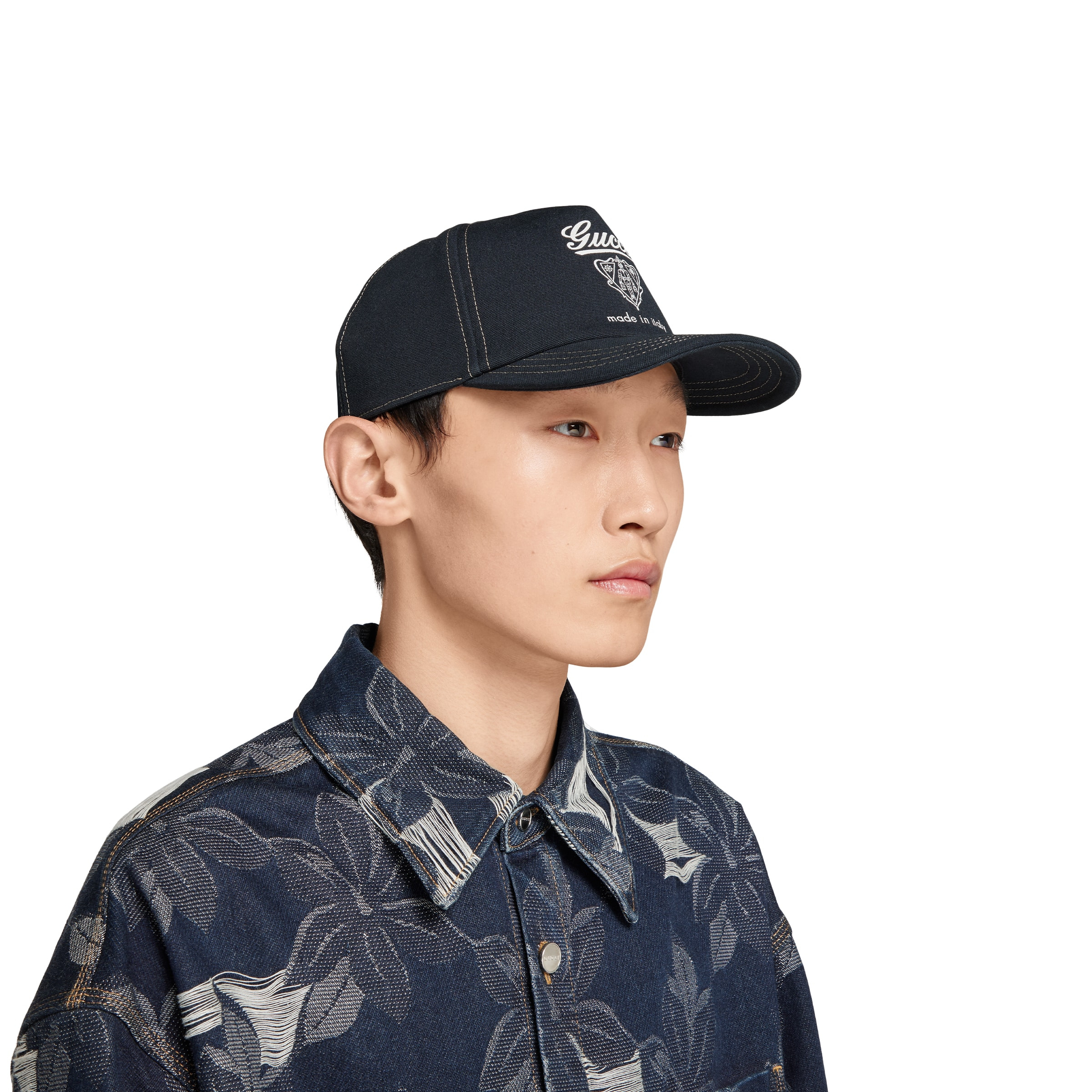 Printed cotton canvas baseball hat - 3