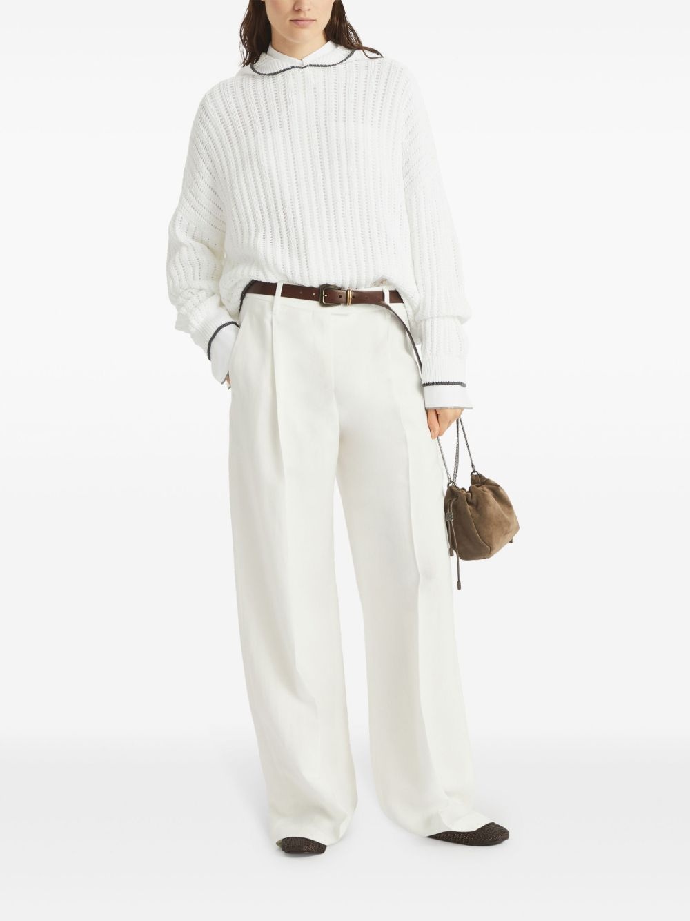 Monili-embellished jumper - 2