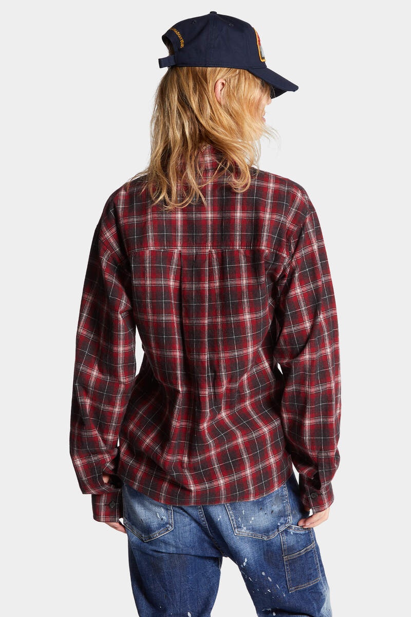 BOXY CHECKED SHIRT - 4