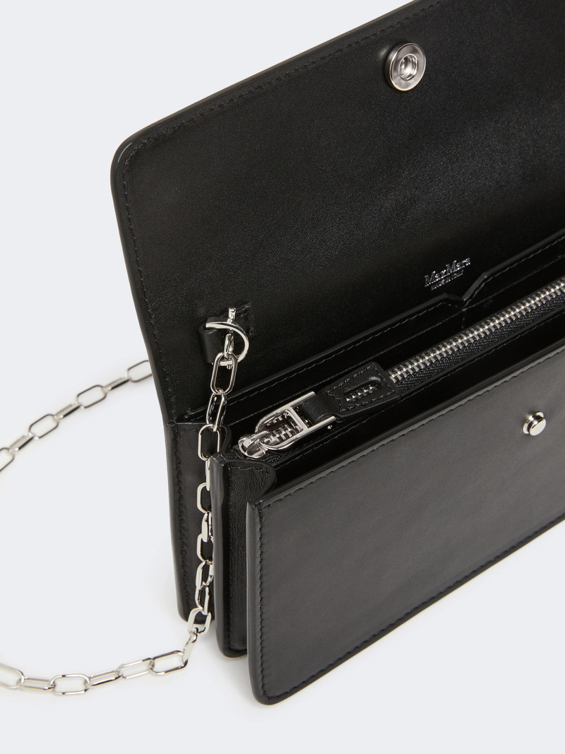 Max Mara CLUTCHY Leather phone pouch - BLACK outlook