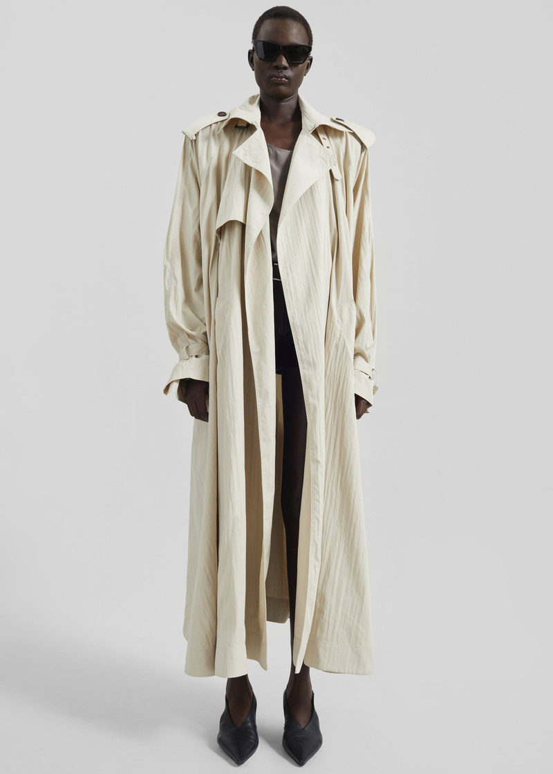 Elsdon Fluid Long Trench - Light Beige 7