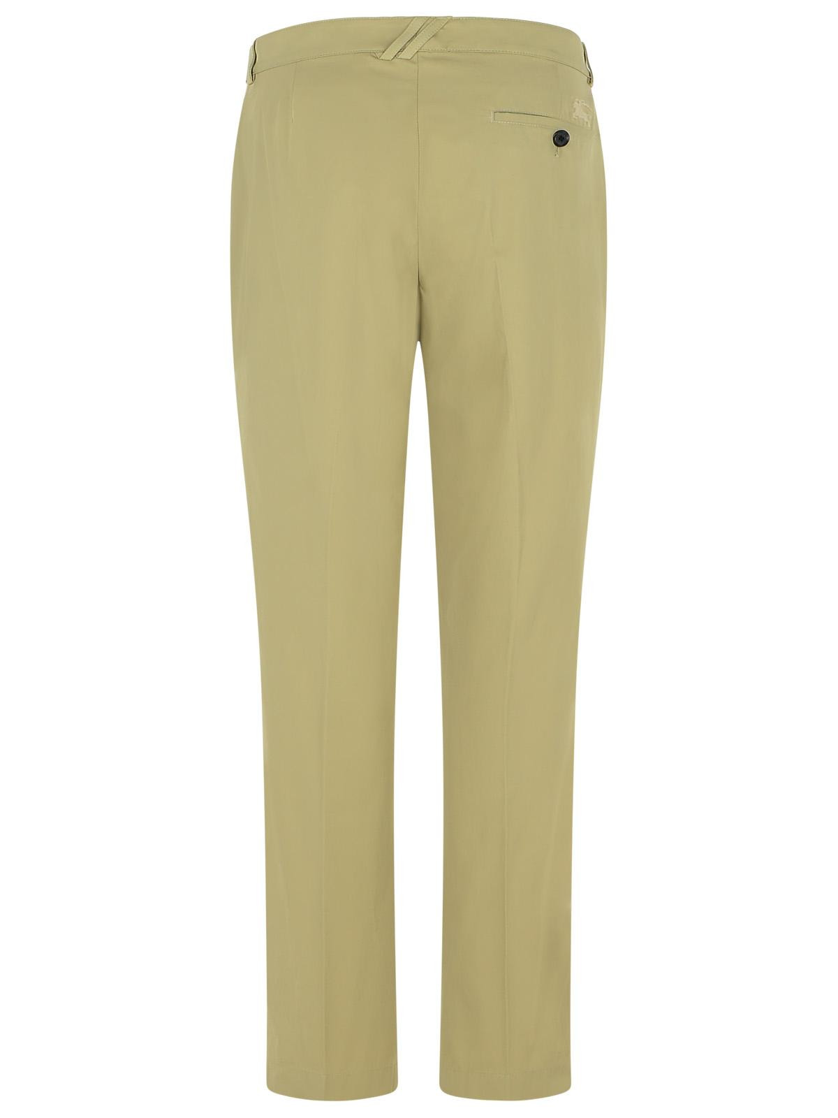 Burberry Green Cotton Pants Men - 3