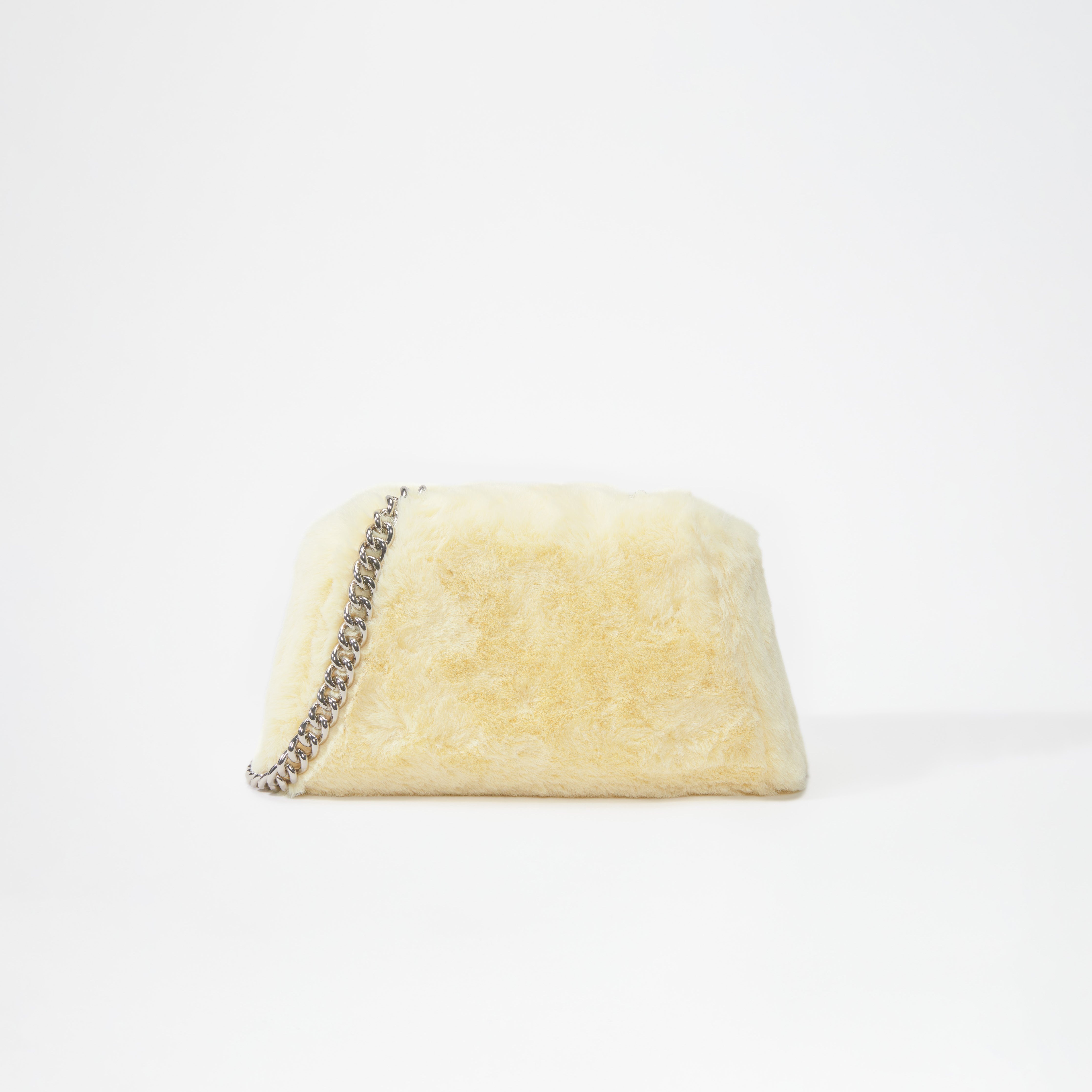 Yellow Fluffy Bow Mini Bag - 3