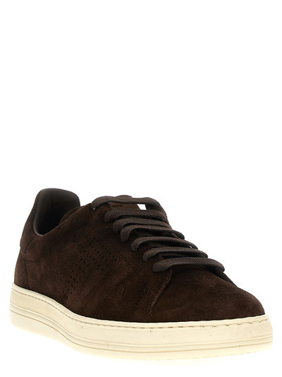 TOM FORD Logo Suede Sneakers Multicolor outlook