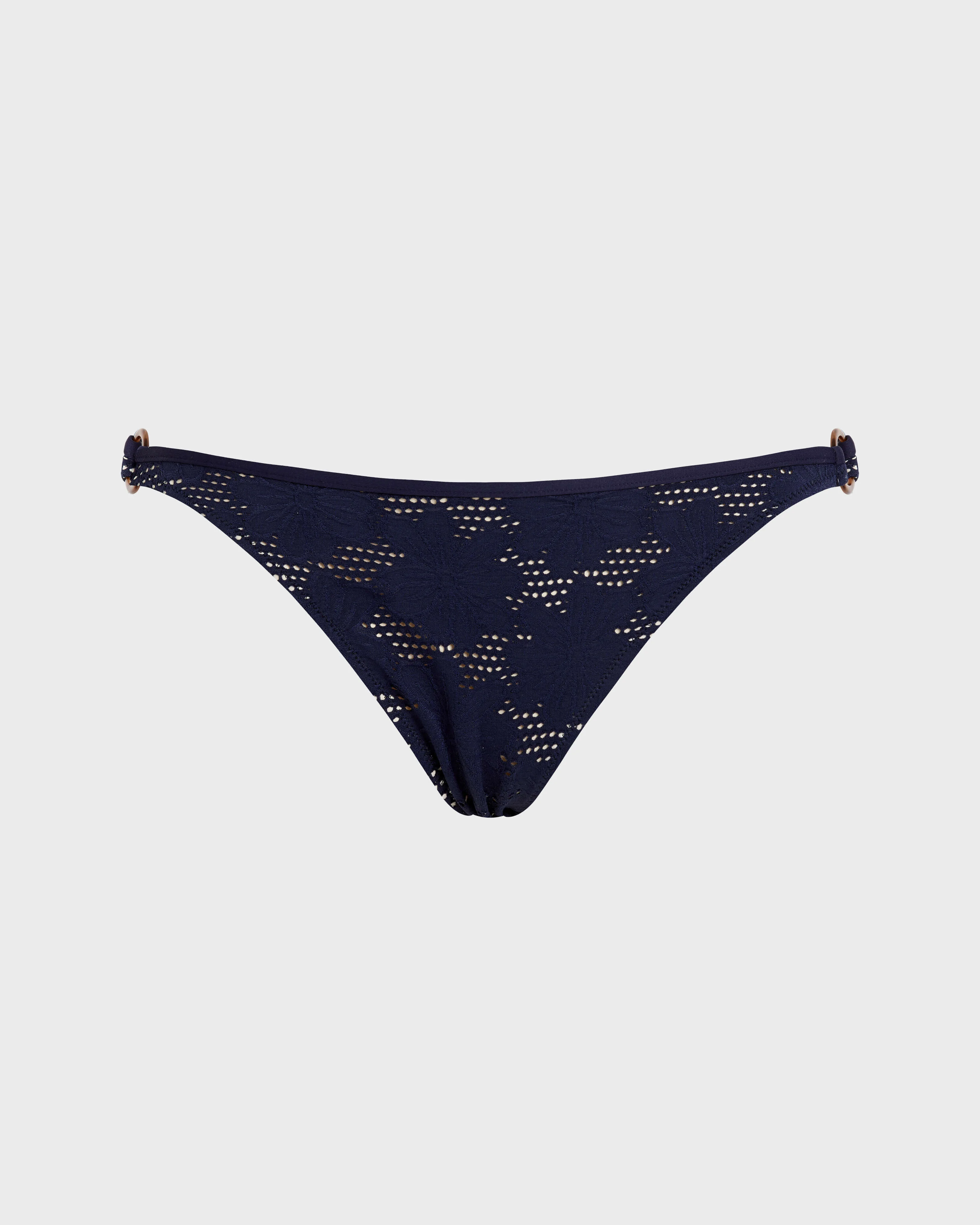 WOMEN MINI BRIEF BIKINI BOTTOM JACQUARD FLEUR BRODERIE ANGLAISE - 1