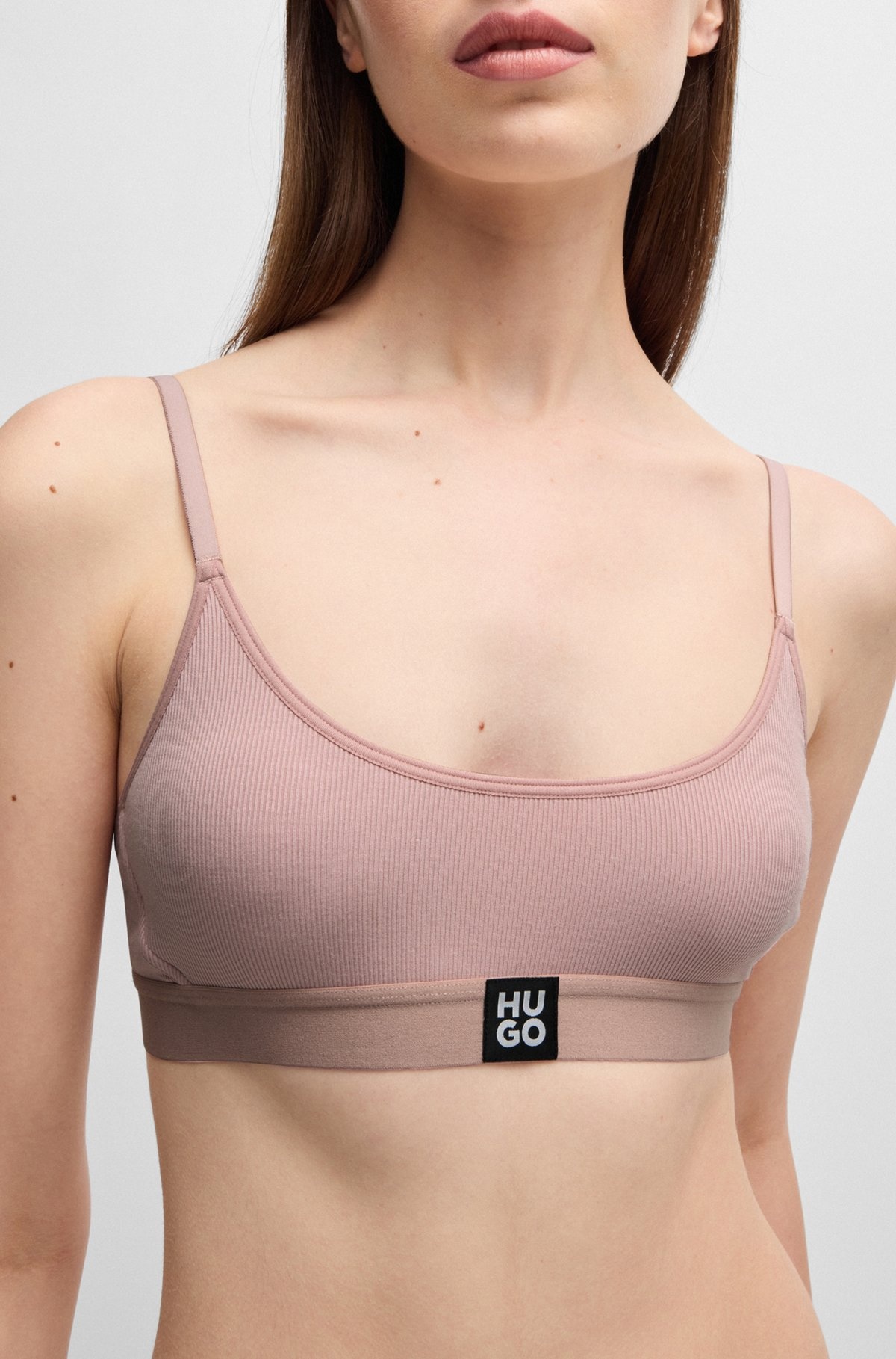 STRETCH-MODAL BRALETTE WITH LOGO WAISTBAND - 4